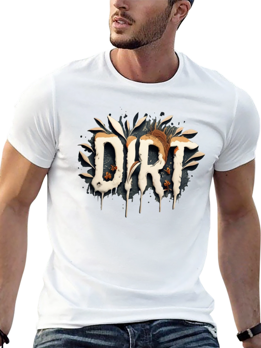 Dirt Graphic Print Black T-Shirt
