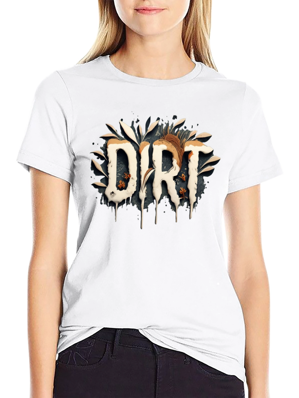 Dirt Graphic Print Black T-Shirt