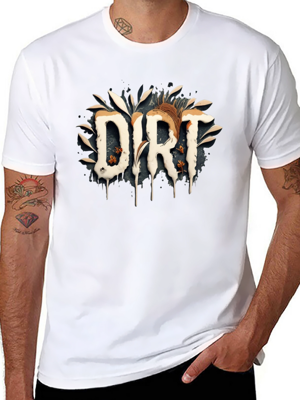 Dirt Graphic Print Black T-Shirt