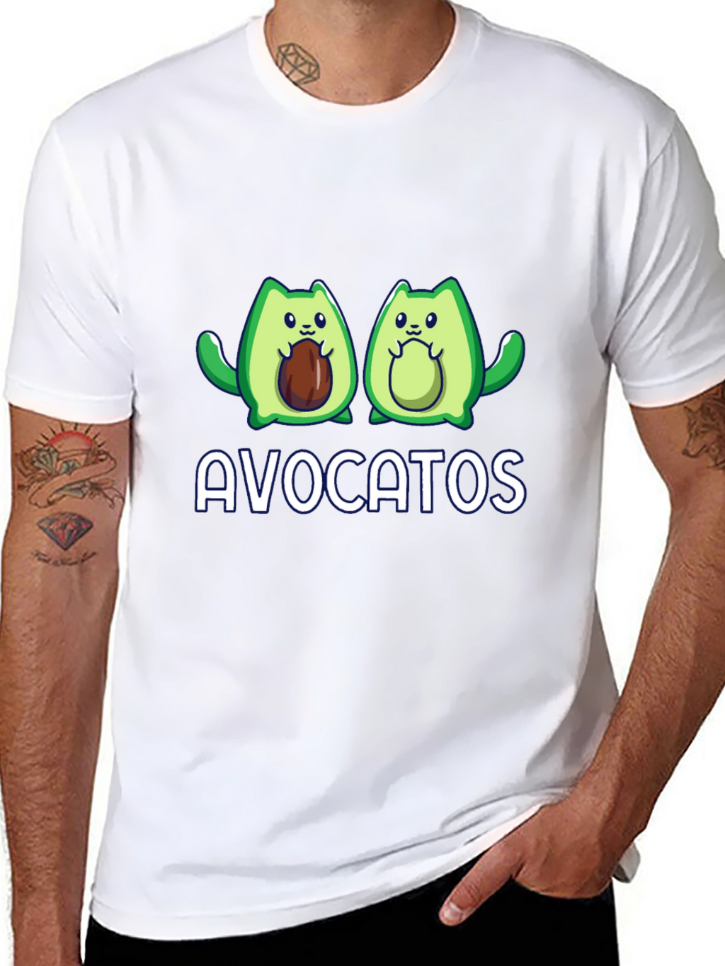 Avocatos T-Shirt - Cute Avocado Cat Graphic Tee