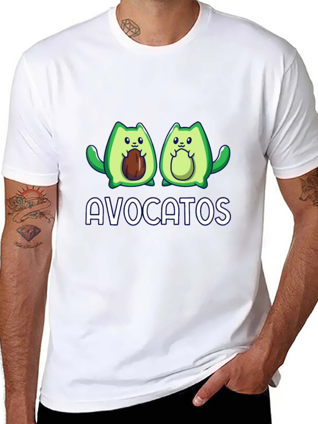 Avocatos T-Shirt - Cute Avocado Cat Graphic Tee