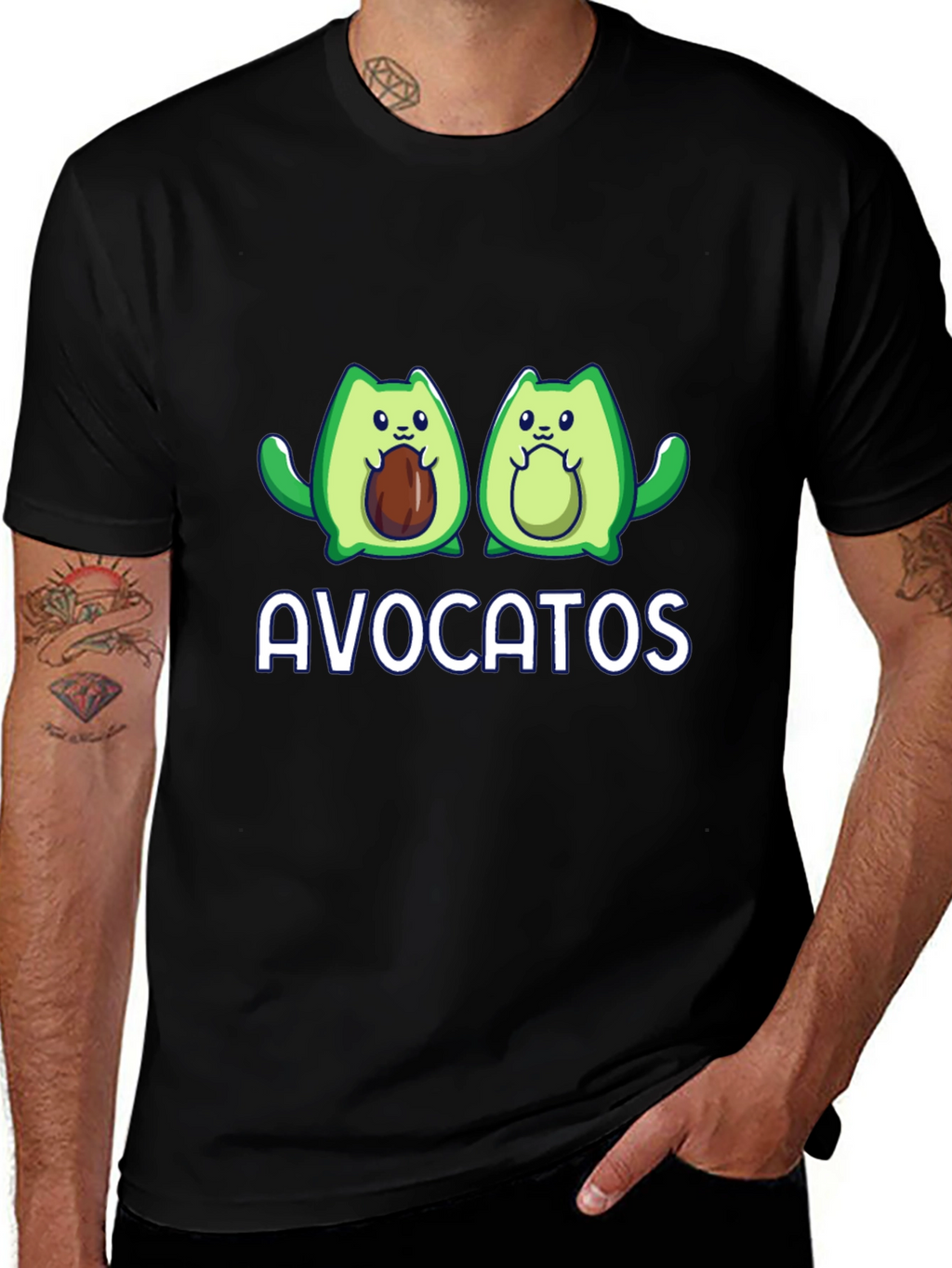 Avocatos T-Shirt - Cute Avocado Cat Graphic Tee