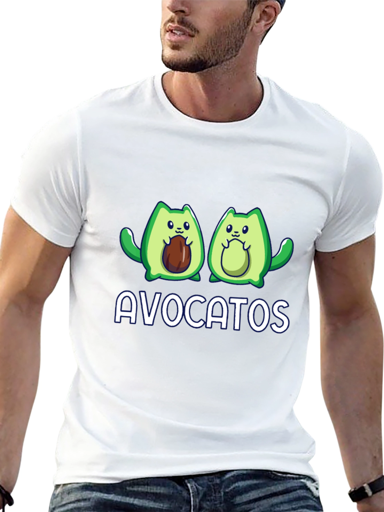 Avocatos T-Shirt - Cute Avocado Cat Graphic Tee