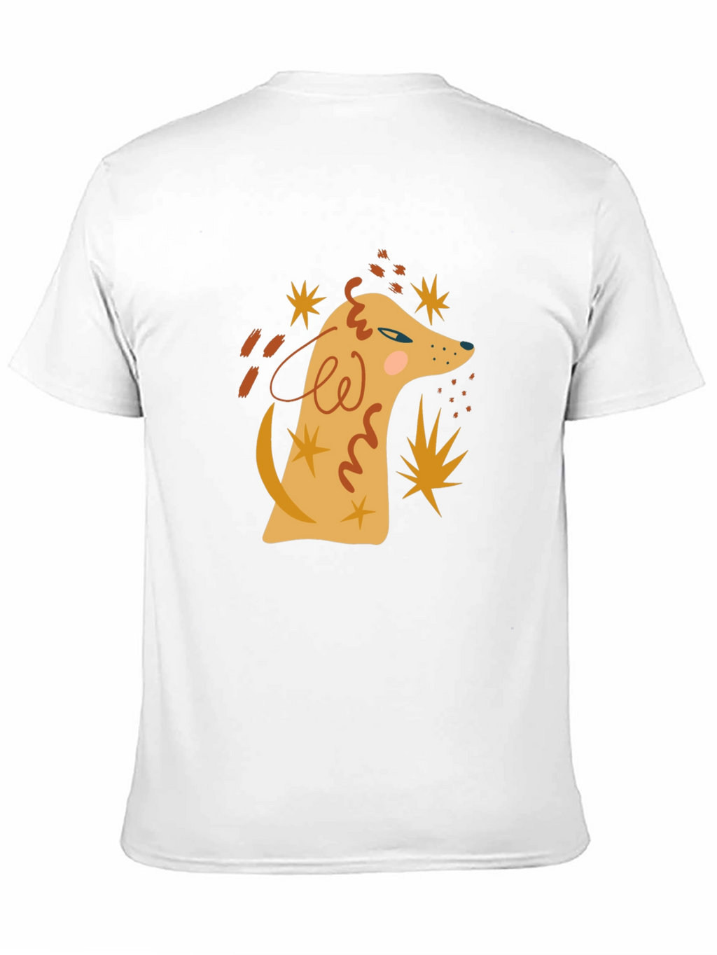 Abstract Dog Graphic Tee - Mens Black T-Shirt