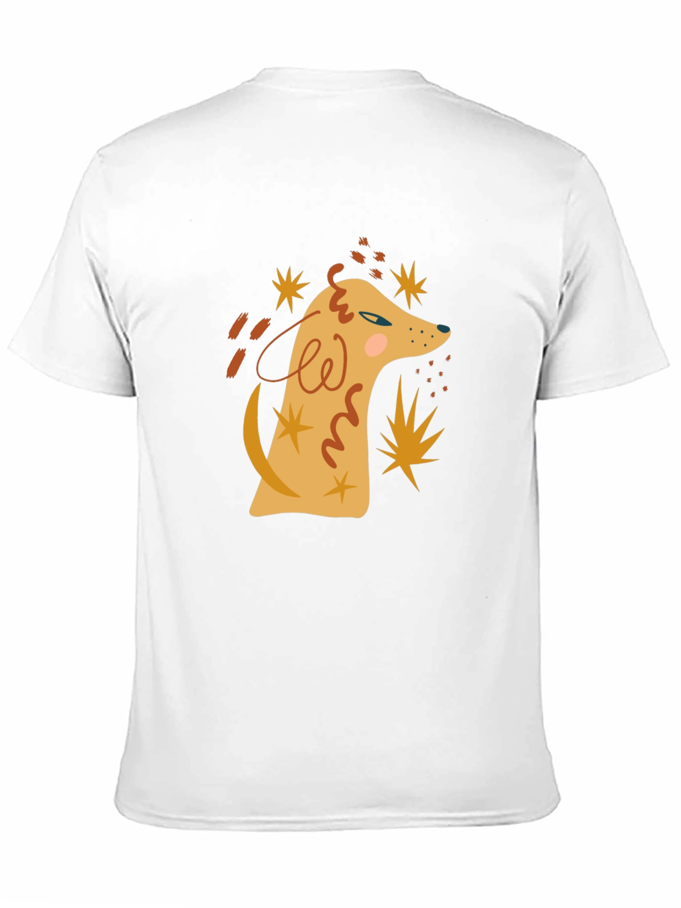 Abstract Dog Graphic Tee - Mens Black T-Shirt