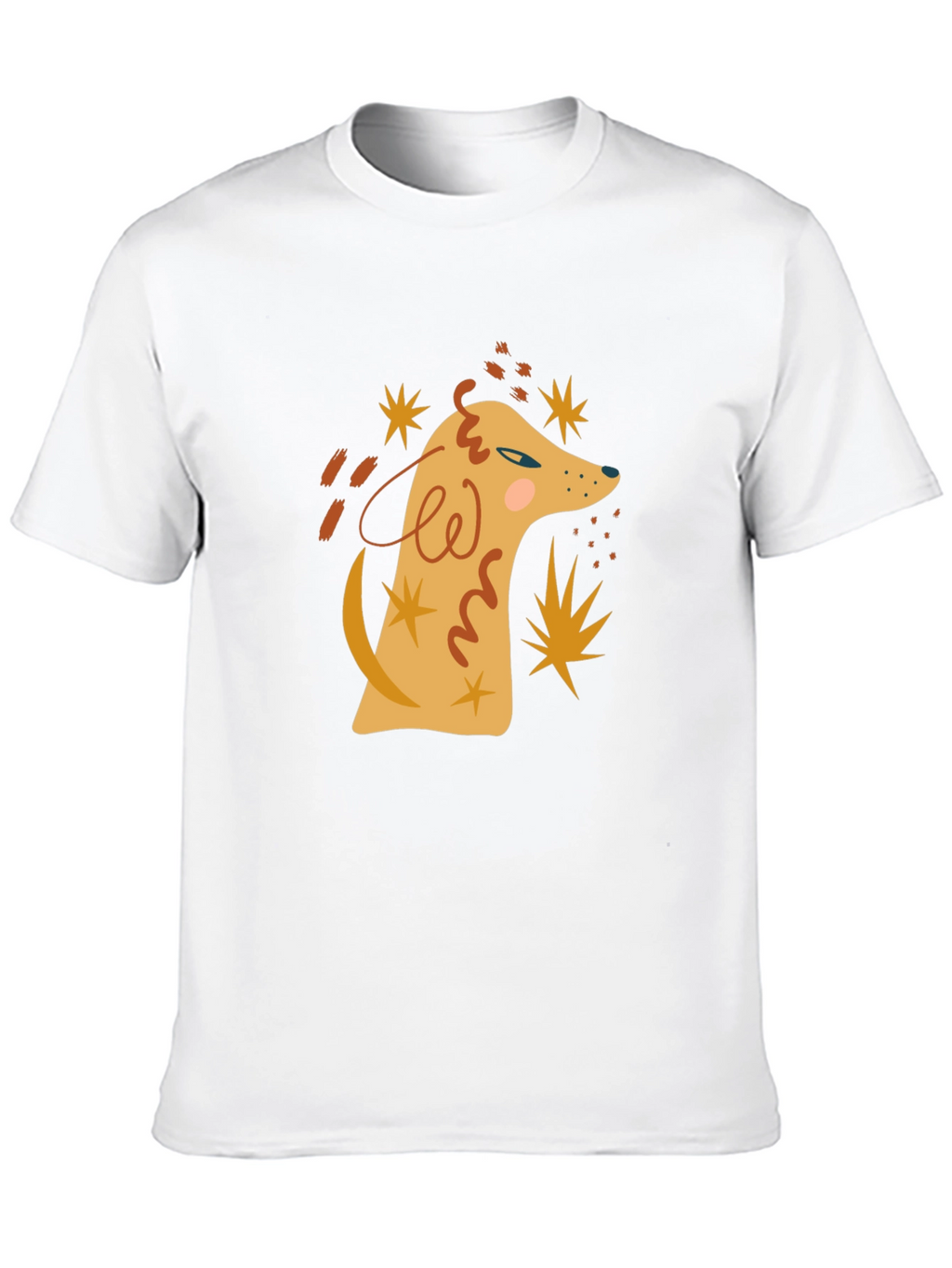Abstract Dog Graphic Tee - Mens Black T-Shirt