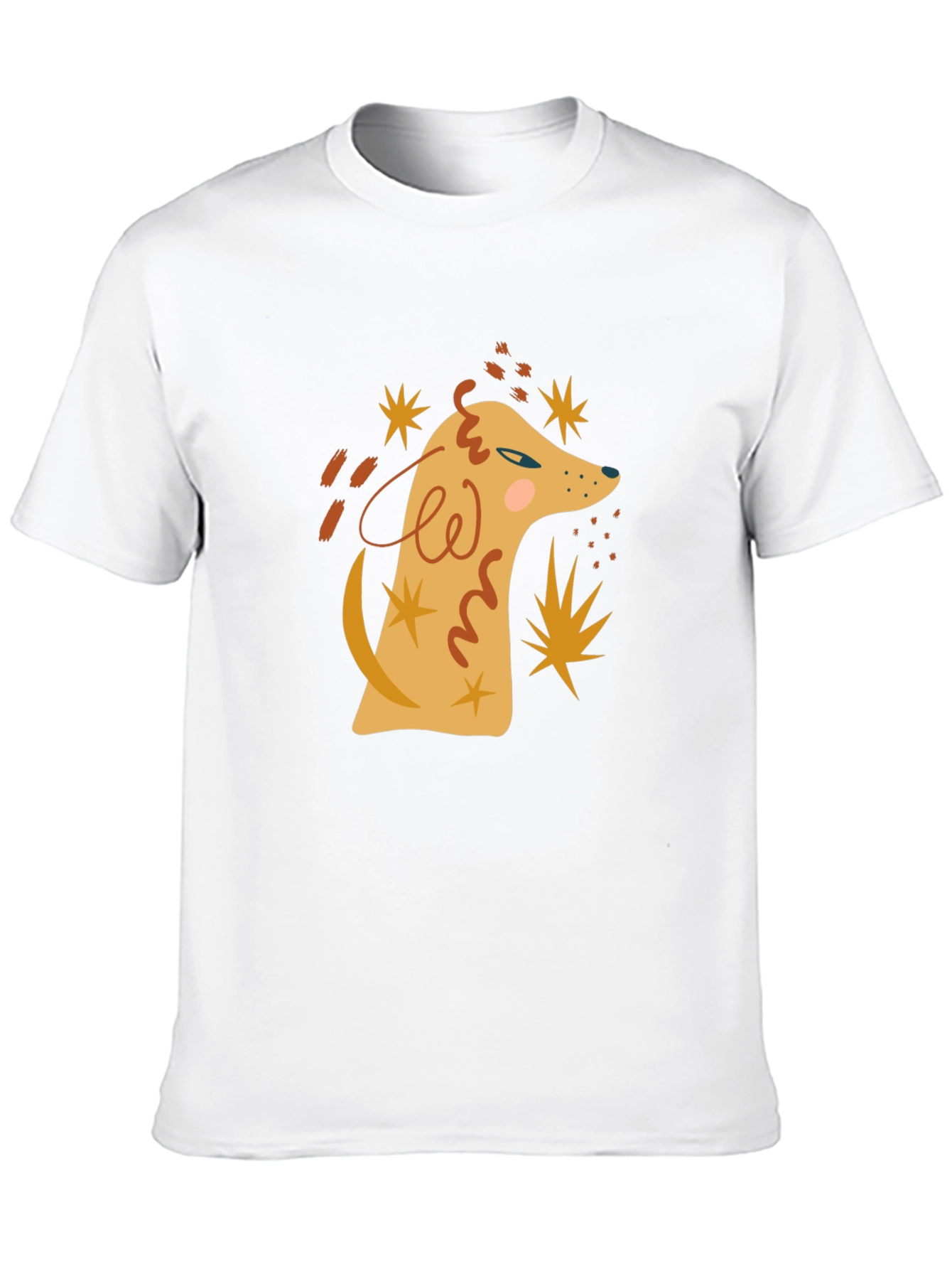 Abstract Dog Graphic Tee - Mens Black T-Shirt