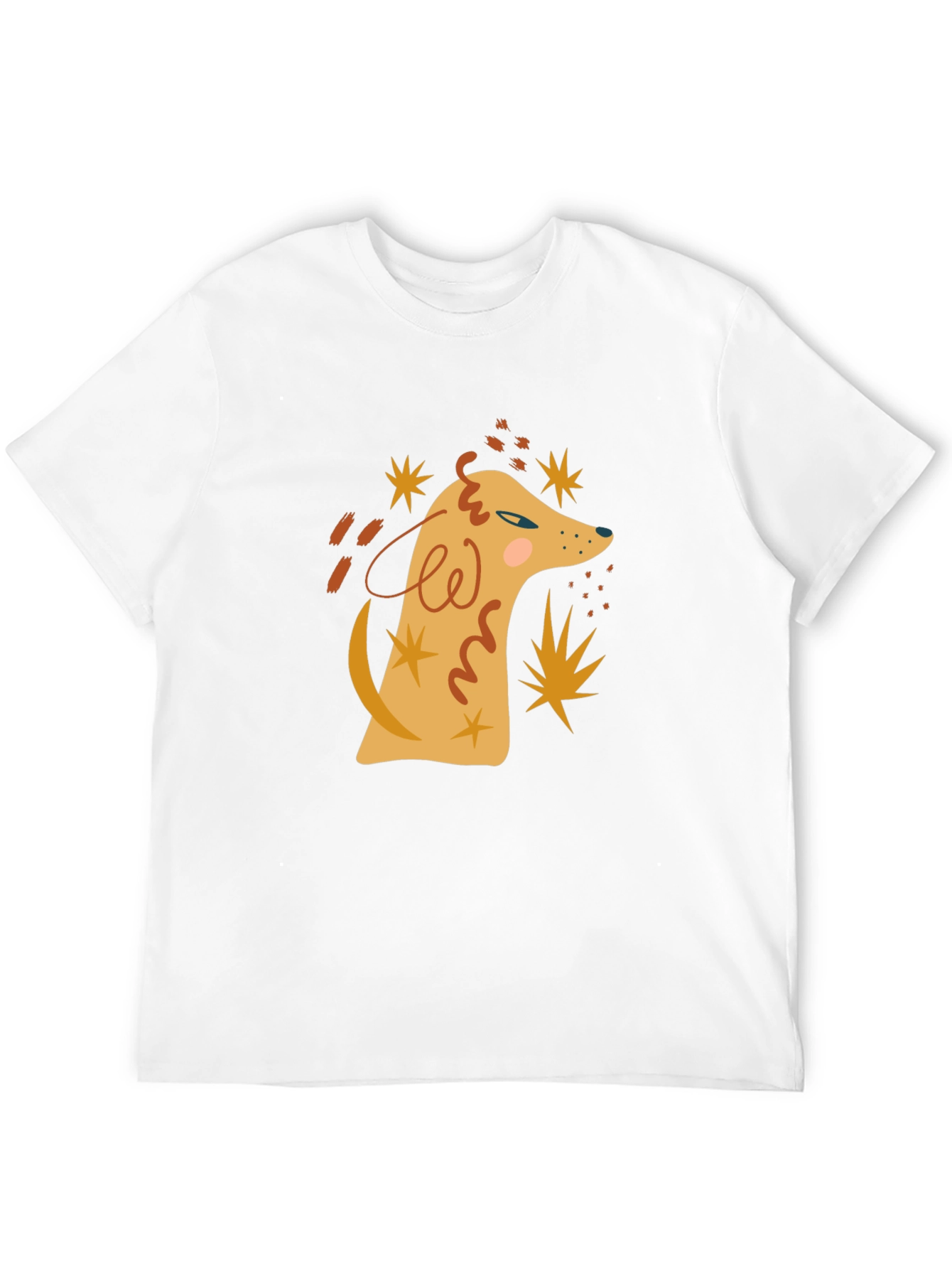 Abstract Dog Graphic Tee - Mens Black T-Shirt