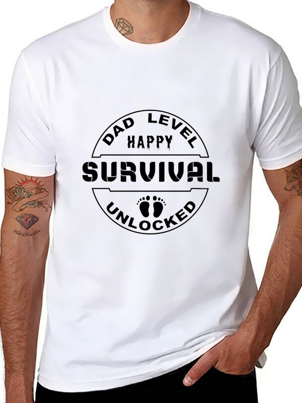 Dad Level Happy Survival Unlocked T-Shirt