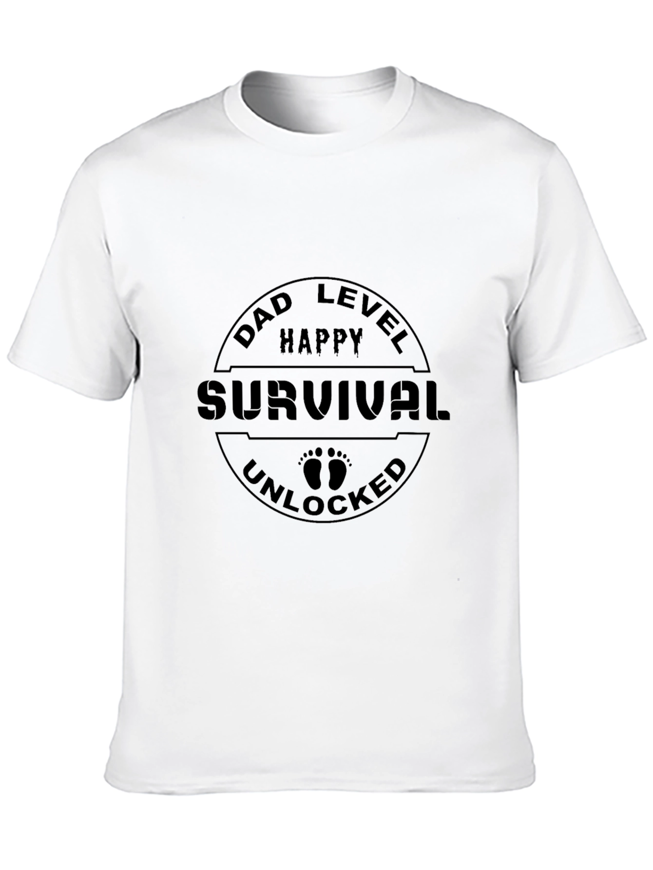 Dad Level Happy Survival Unlocked T-Shirt