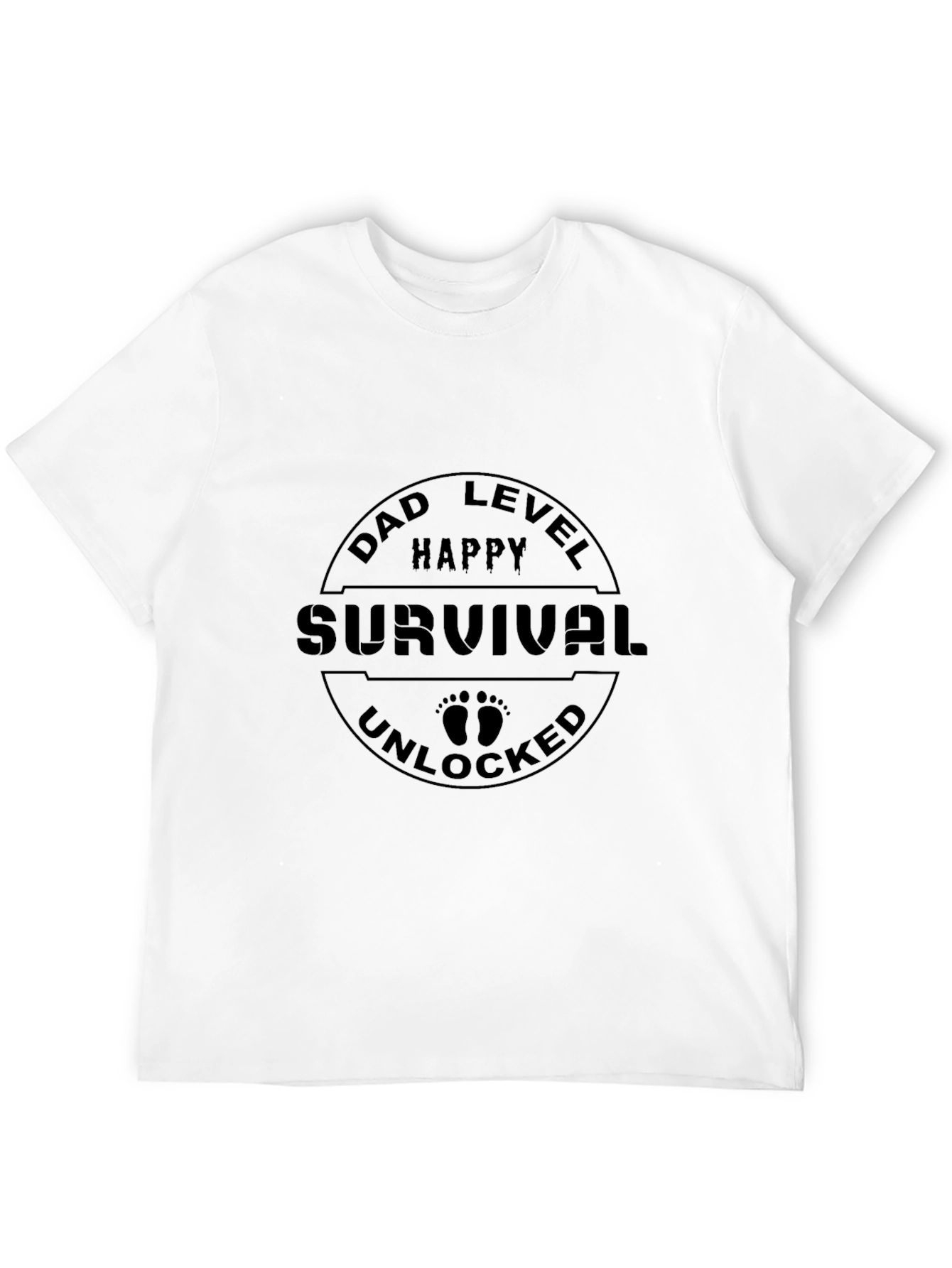 Dad Level Happy Survival Unlocked T-Shirt