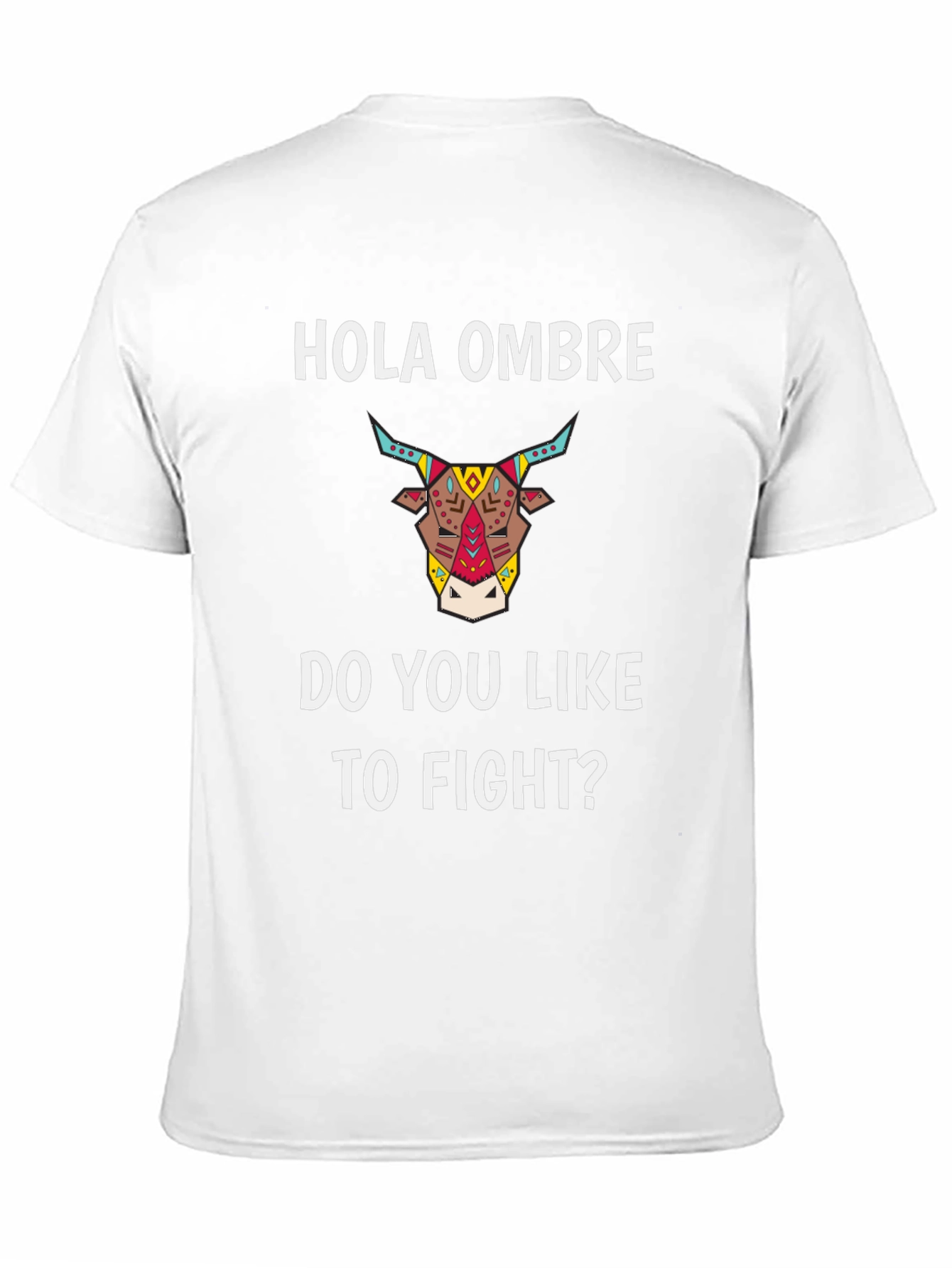 Hola Ombre Fight Bull Black Graphic Tee