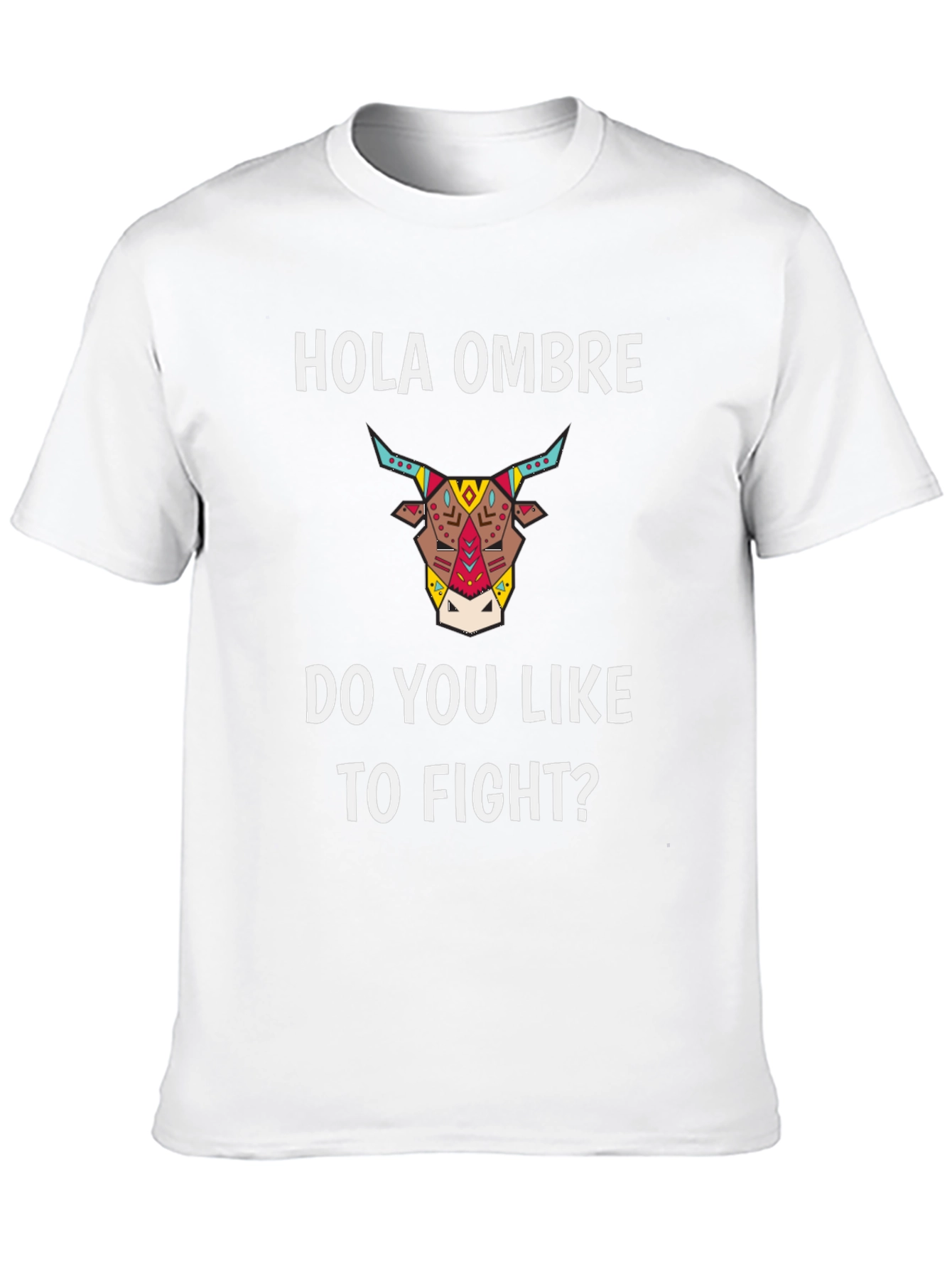Hola Ombre Fight Bull Black Graphic Tee