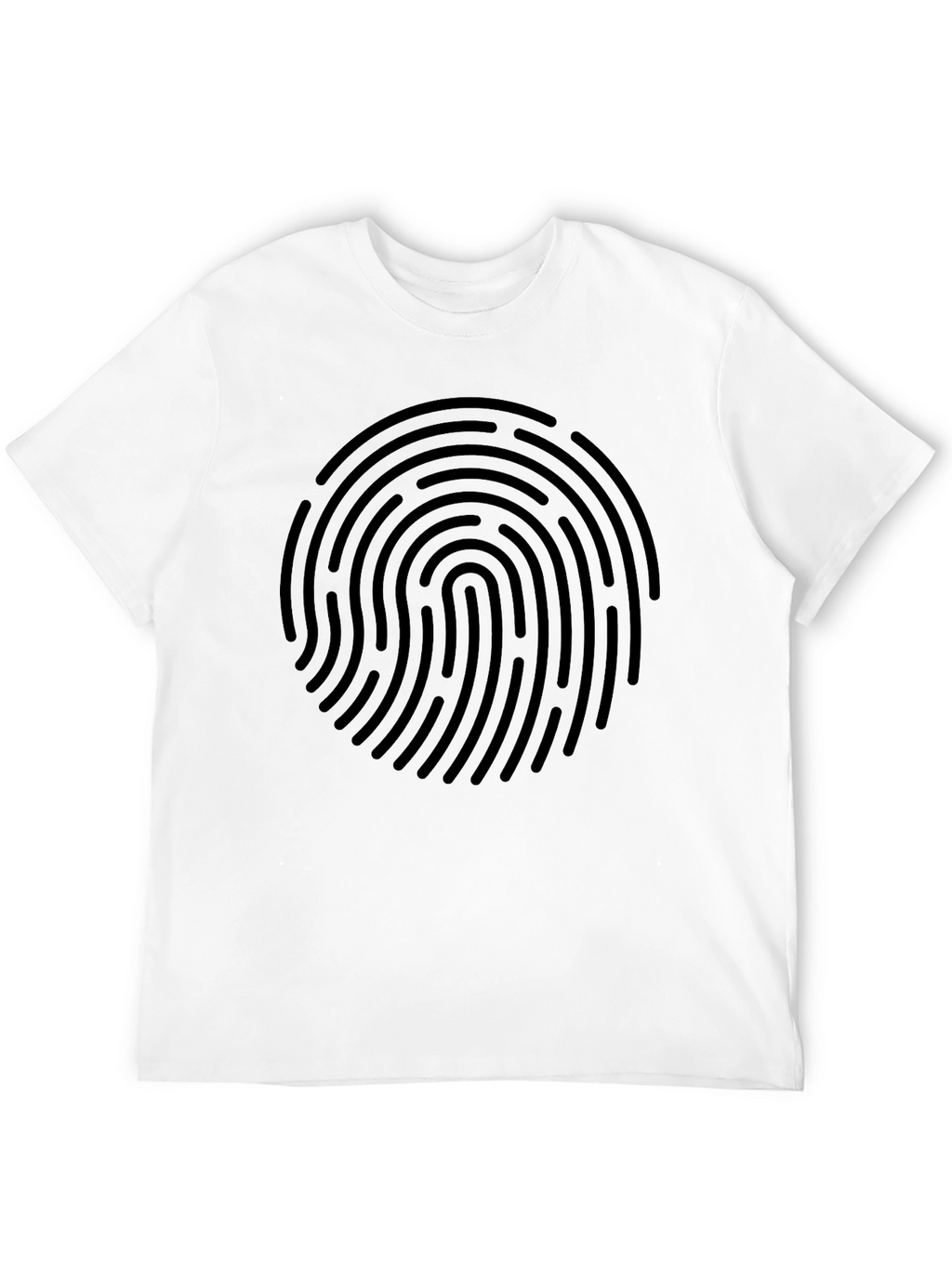 Fingerprint Graphic Black T-Shirt - Unique Design