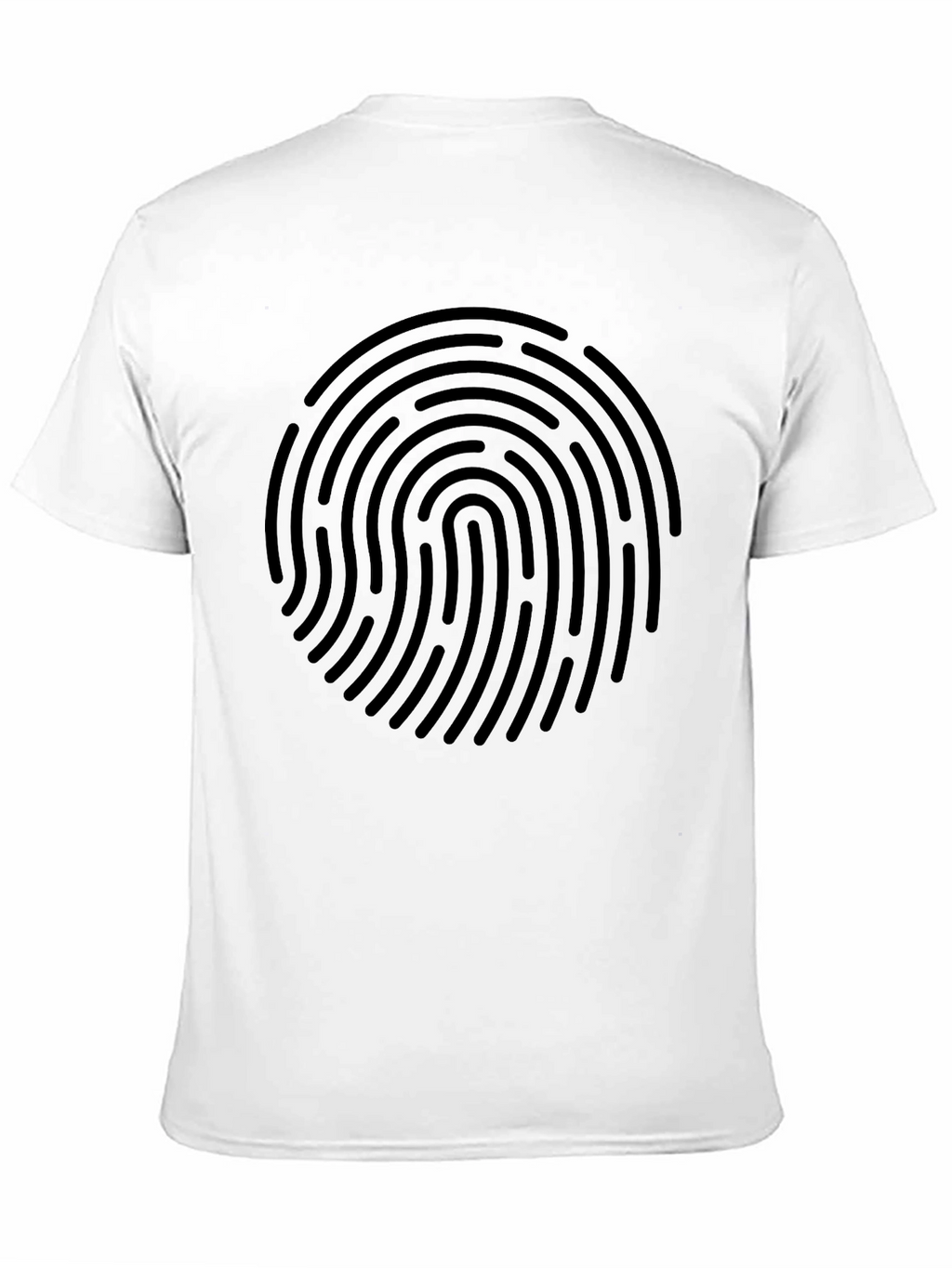 Fingerprint Graphic Black T-Shirt - Unique Design