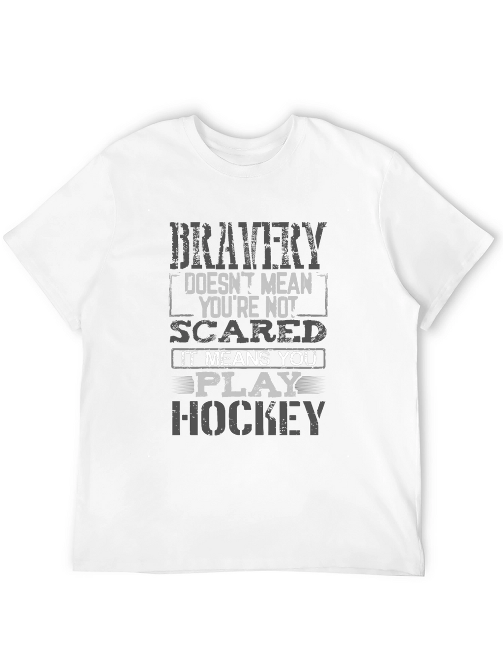 Bravery Hockey T-Shirt - Graphic Print Tee