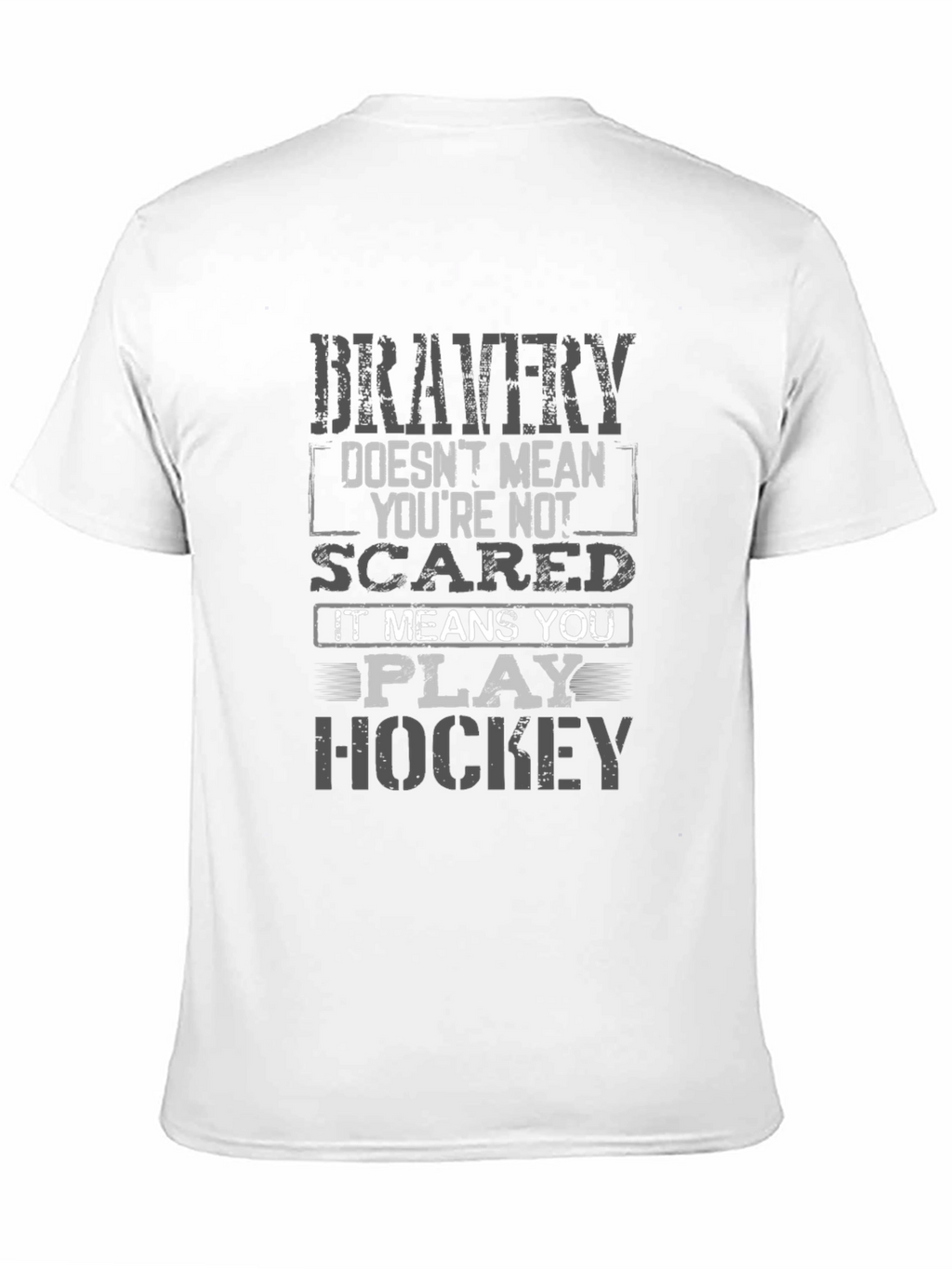 Bravery Hockey T-Shirt - Graphic Print Tee
