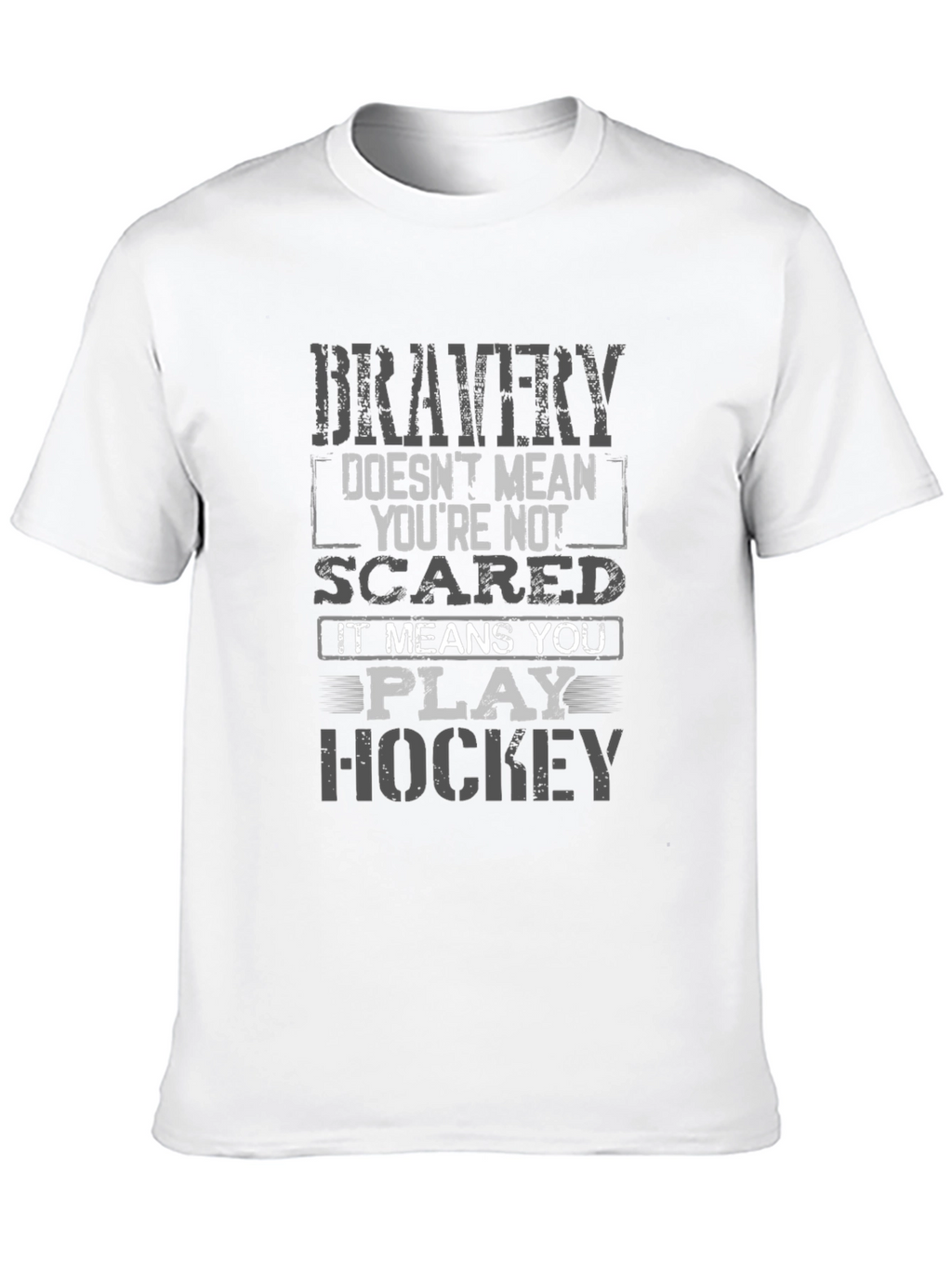 Bravery Hockey T-Shirt - Graphic Print Tee