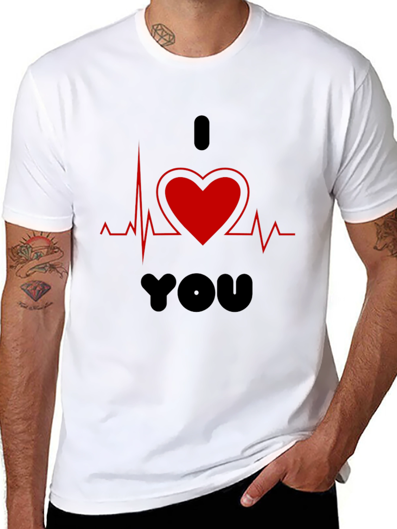 I Heart You Graphic T-Shirt Valentines Day Gift