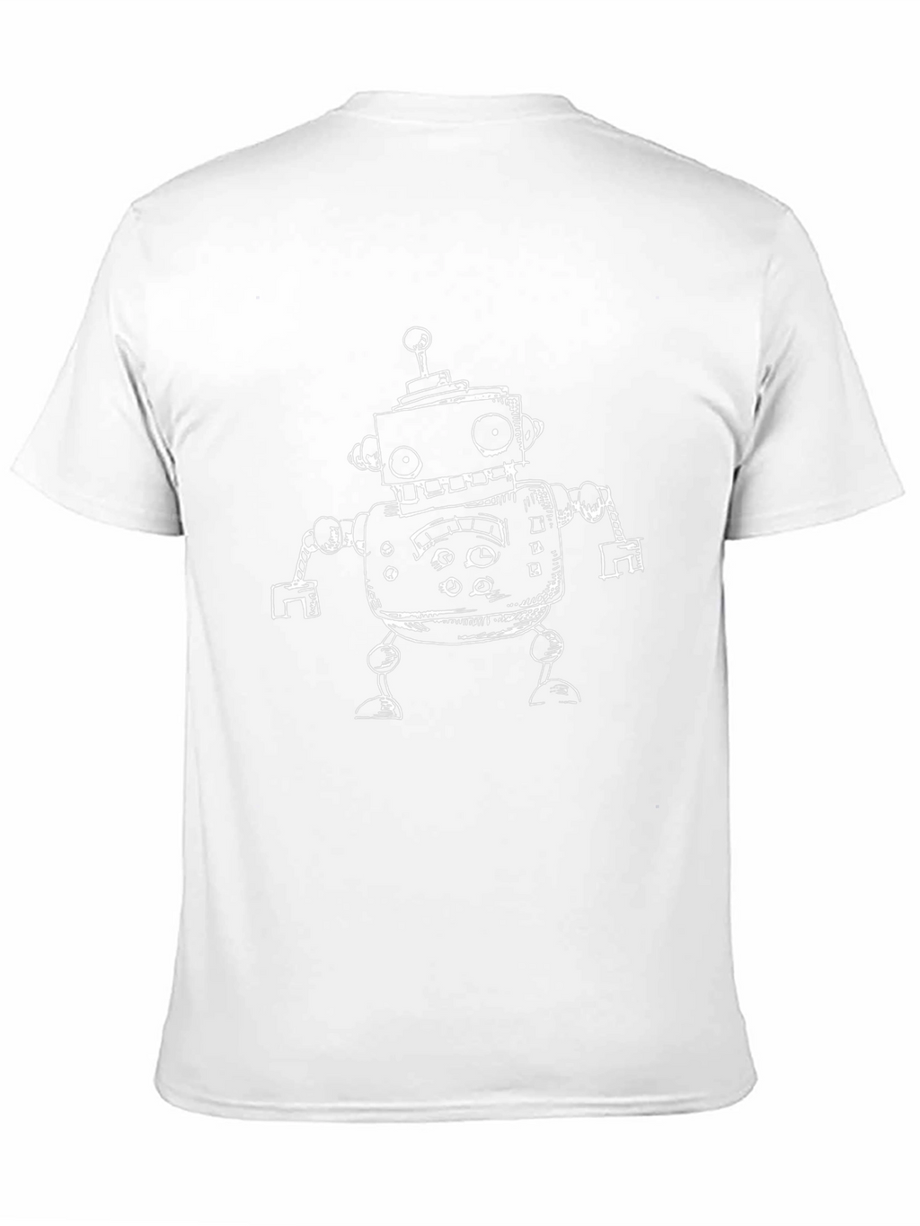 Robot Graphic T-Shirt - Black Short Sleeve