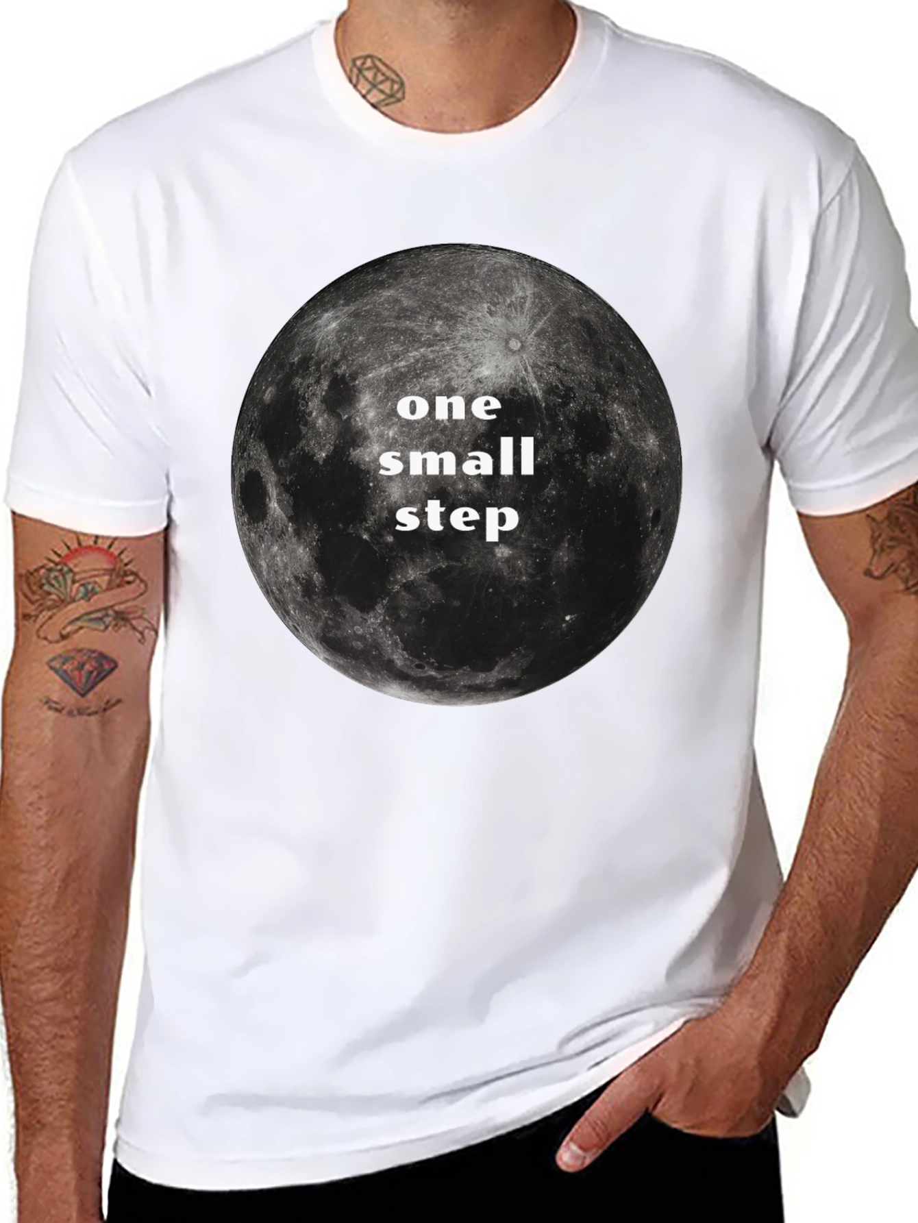 One Small Step Moon Graphic T-Shirt