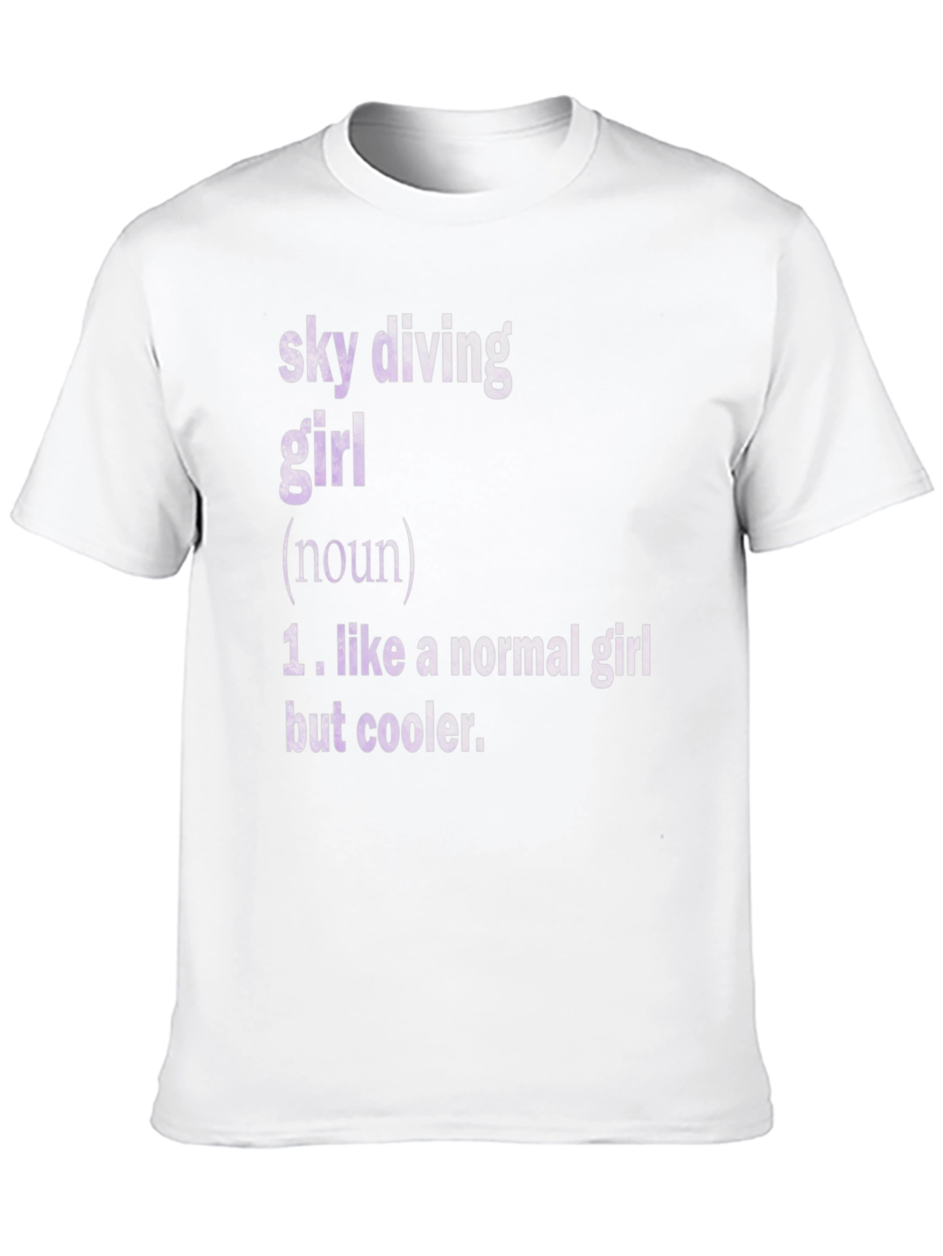 Sky Diving Girl Definition T-Shirt - Cool Graphic Tee