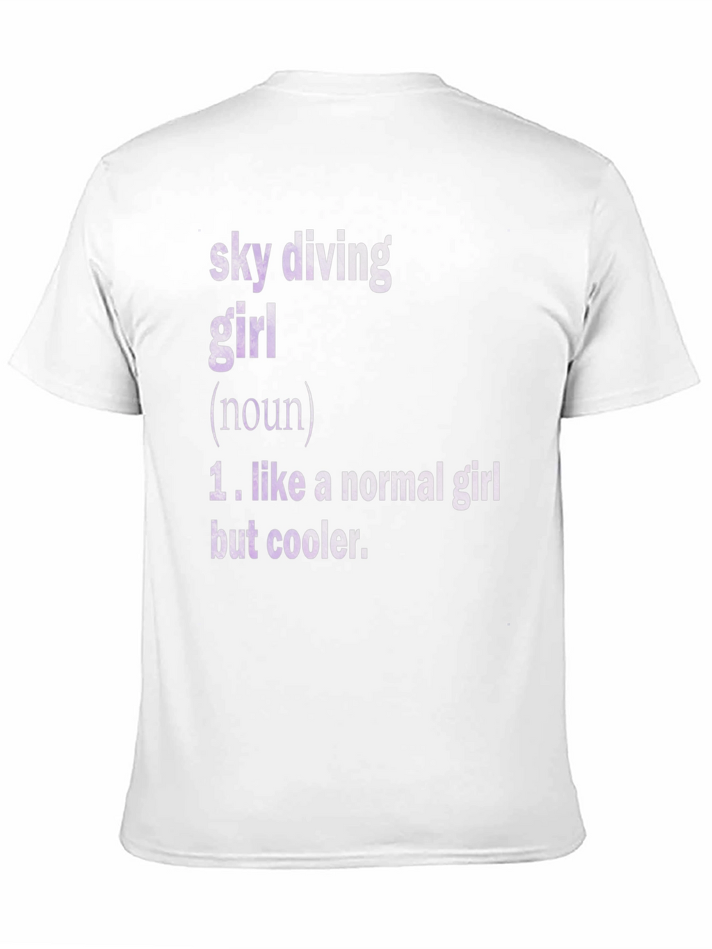 Sky Diving Girl Definition T-Shirt - Cool Graphic Tee