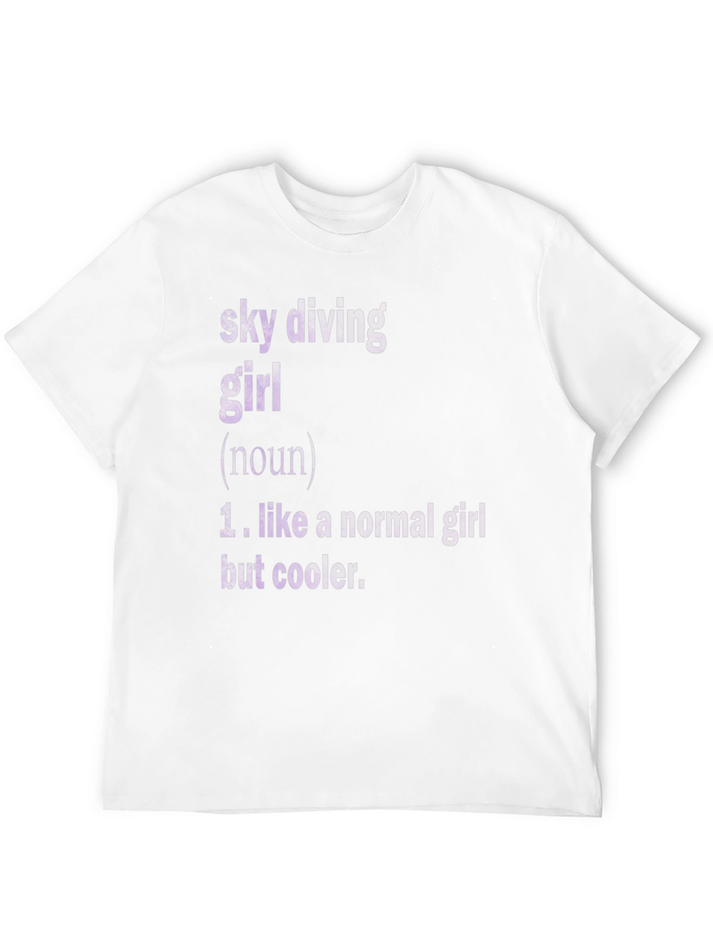 Sky Diving Girl Definition T-Shirt - Cool Graphic Tee
