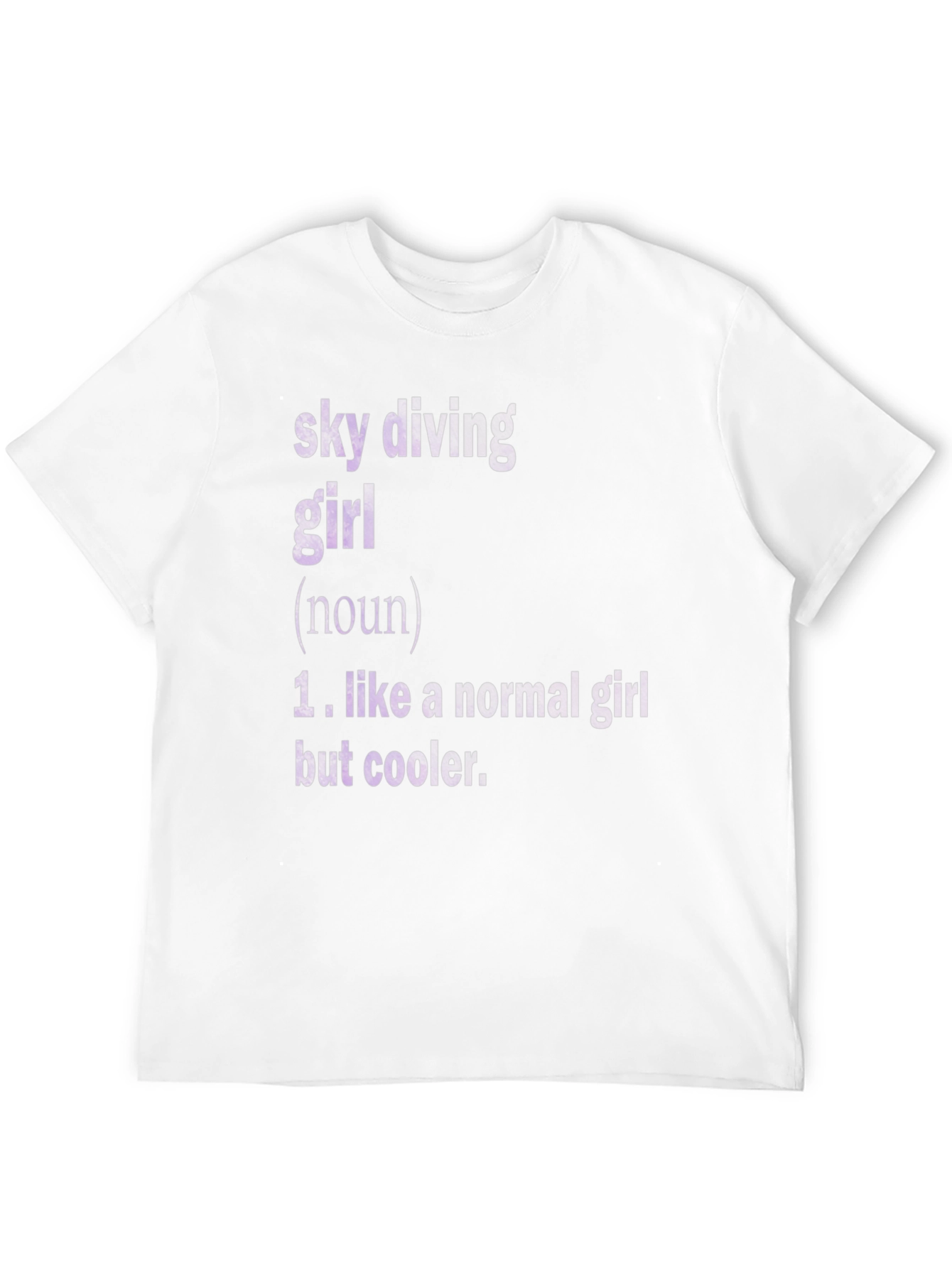 Sky Diving Girl Definition T-Shirt - Cool Graphic Tee