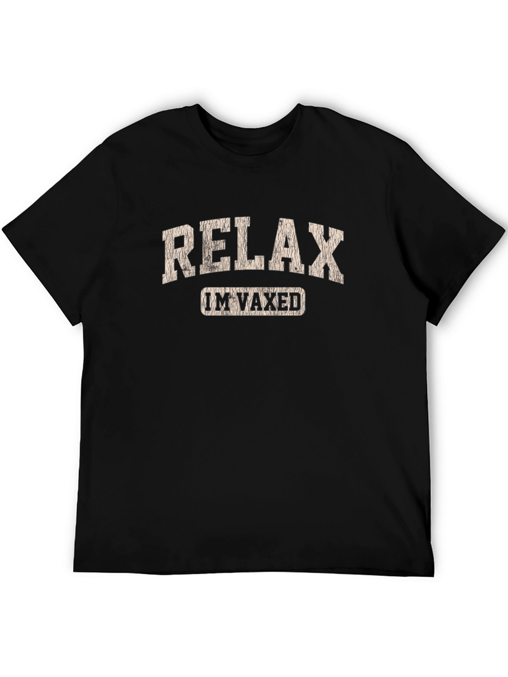 Relax Im Vaxed Black T-Shirt