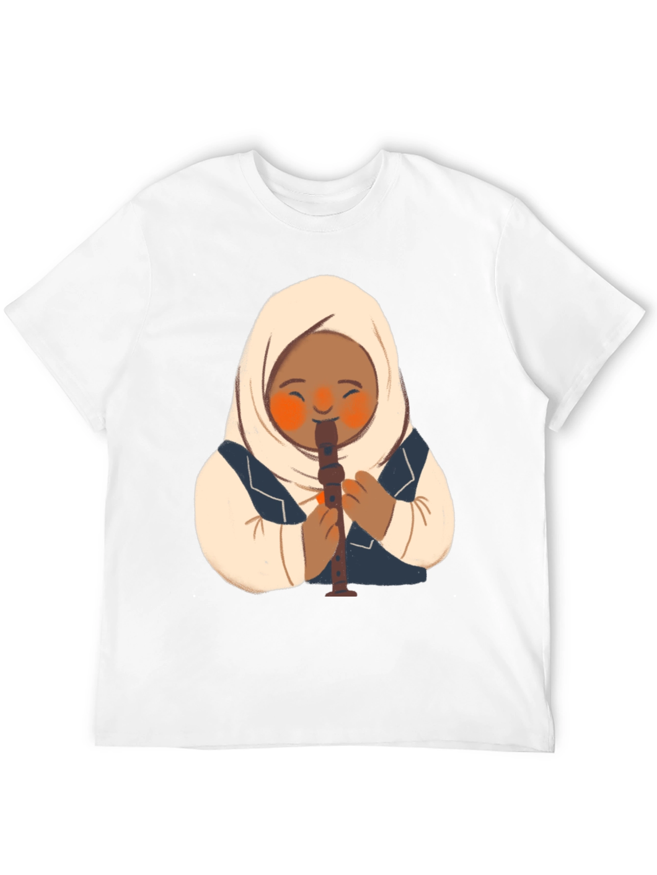 Girl in Hijab Playing Recorder T-Shirt