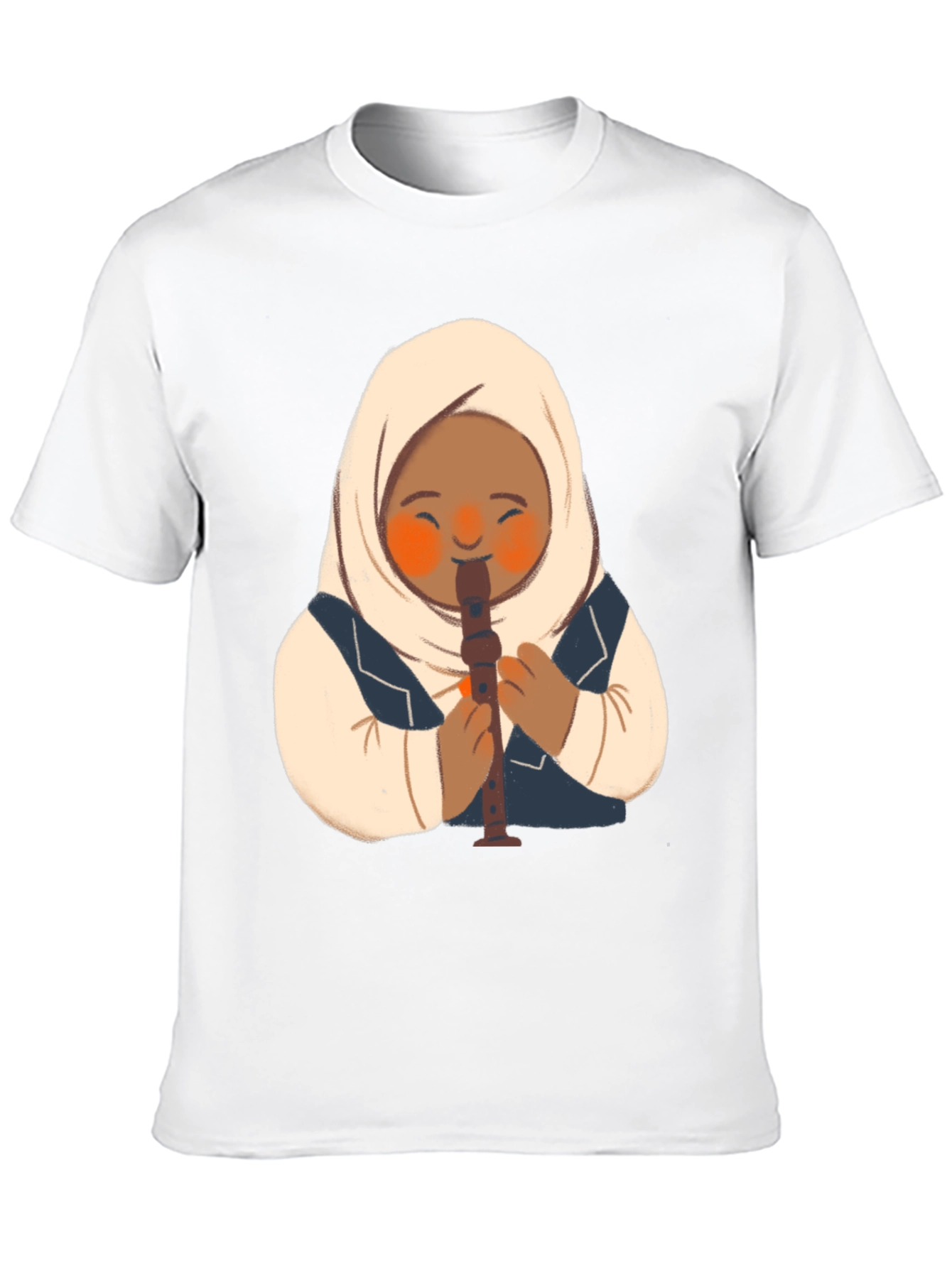 Girl in Hijab Playing Recorder T-Shirt