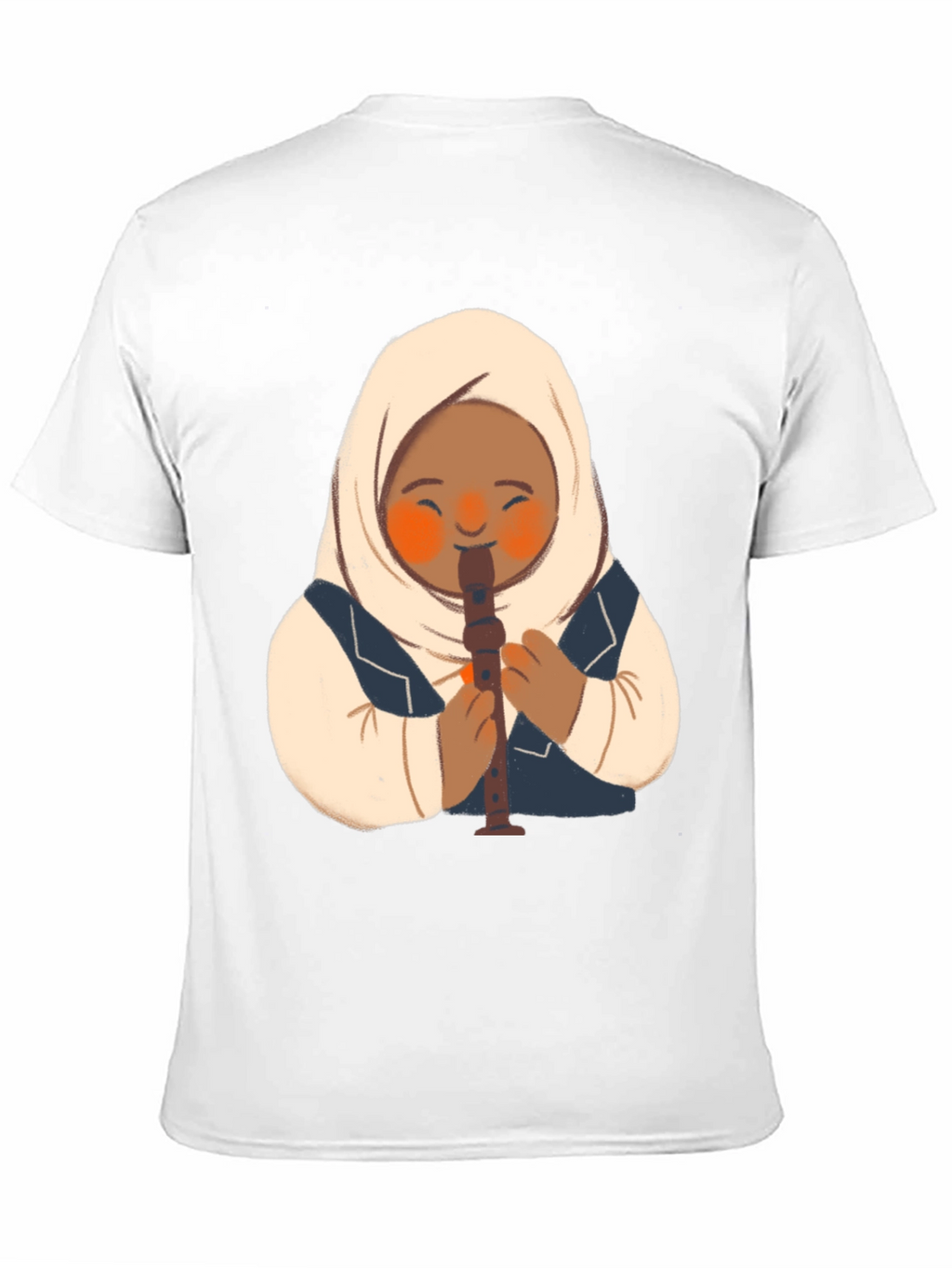 Girl in Hijab Playing Recorder T-Shirt