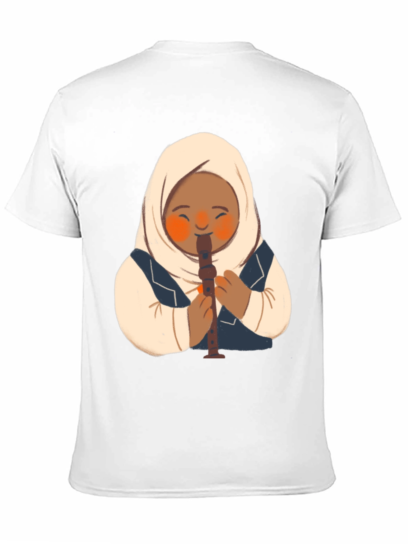 Girl in Hijab Playing Recorder T-Shirt