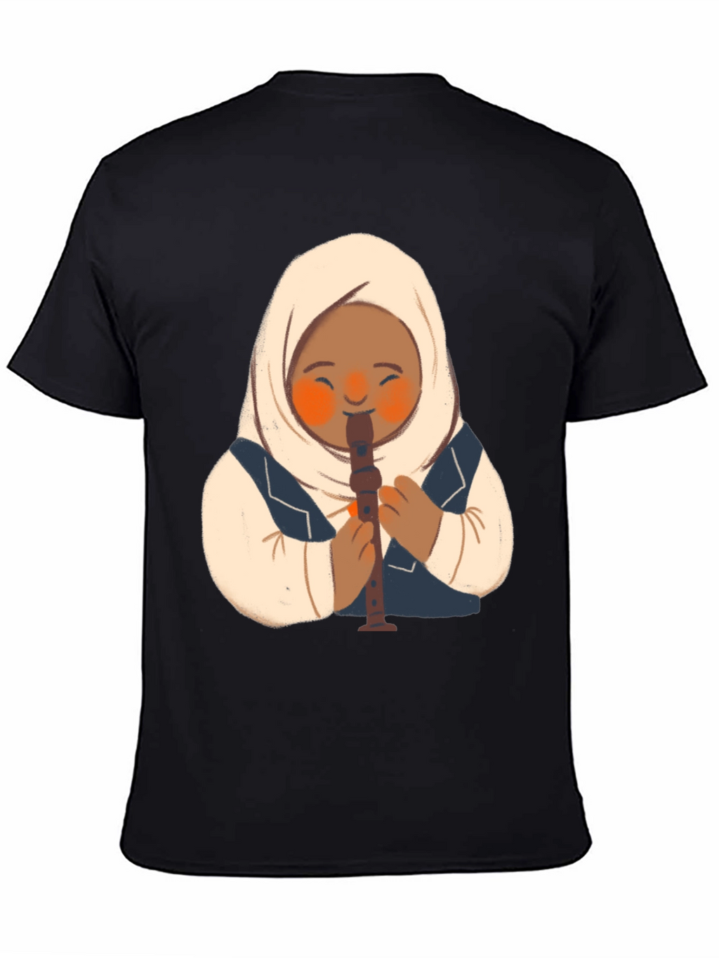 Girl in Hijab Playing Recorder T-Shirt