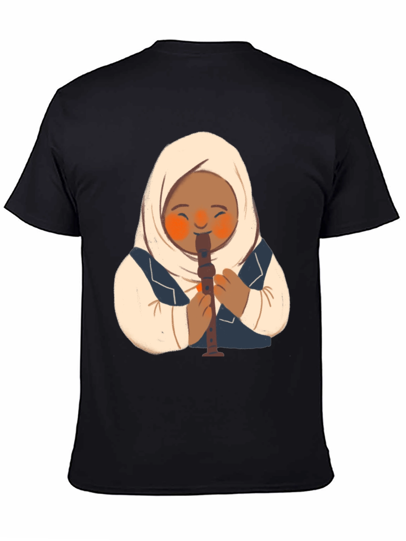 Girl in Hijab Playing Recorder T-Shirt