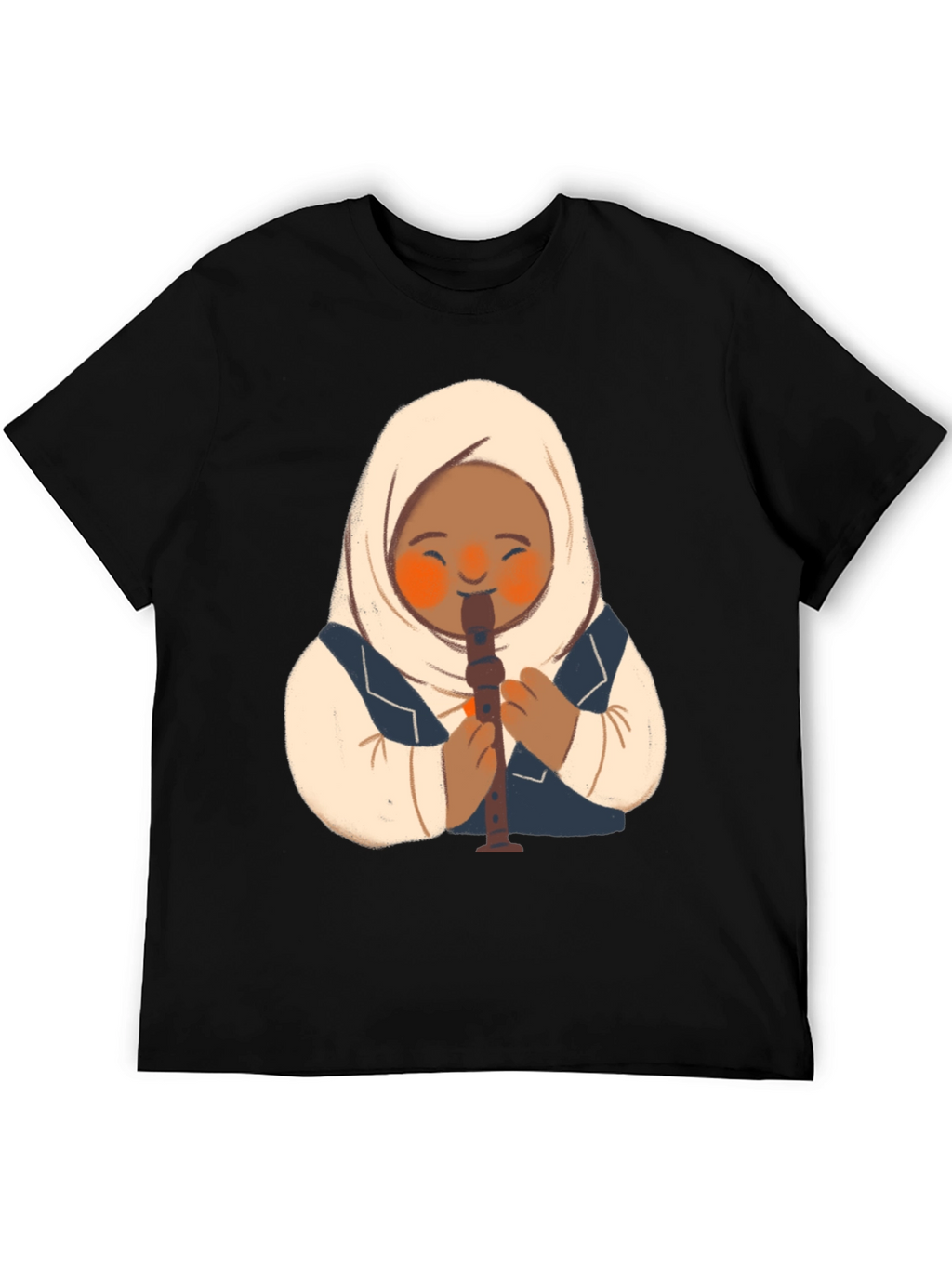 Girl in Hijab Playing Recorder T-Shirt