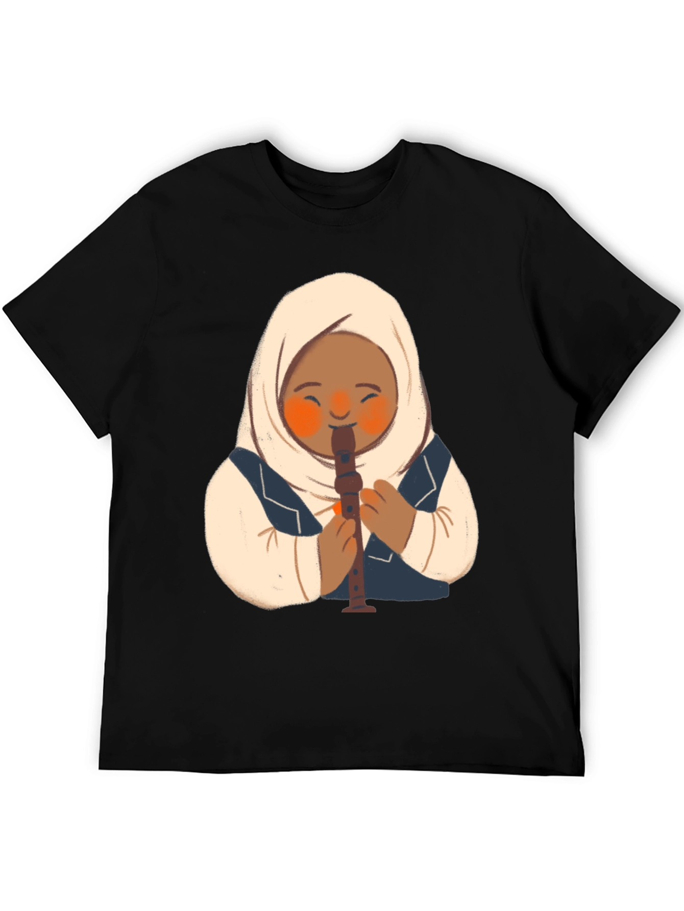 Girl in Hijab Playing Recorder T-Shirt