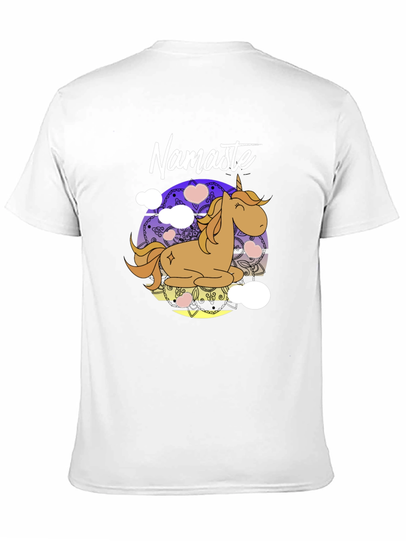 Namaste Unicorn Black T-Shirt