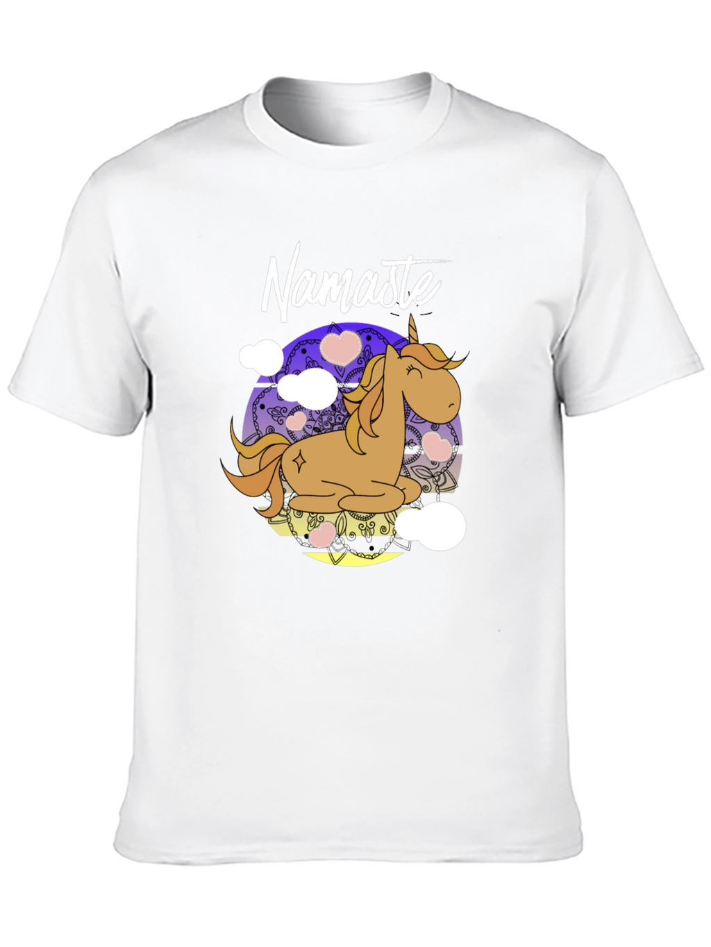 Namaste Unicorn Black T-Shirt