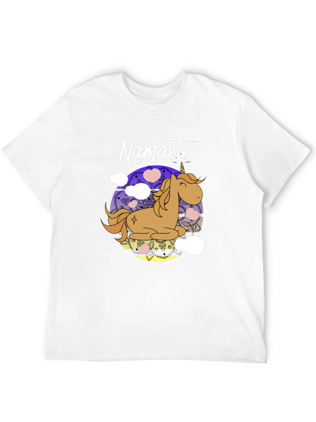 Namaste Unicorn Black T-Shirt
