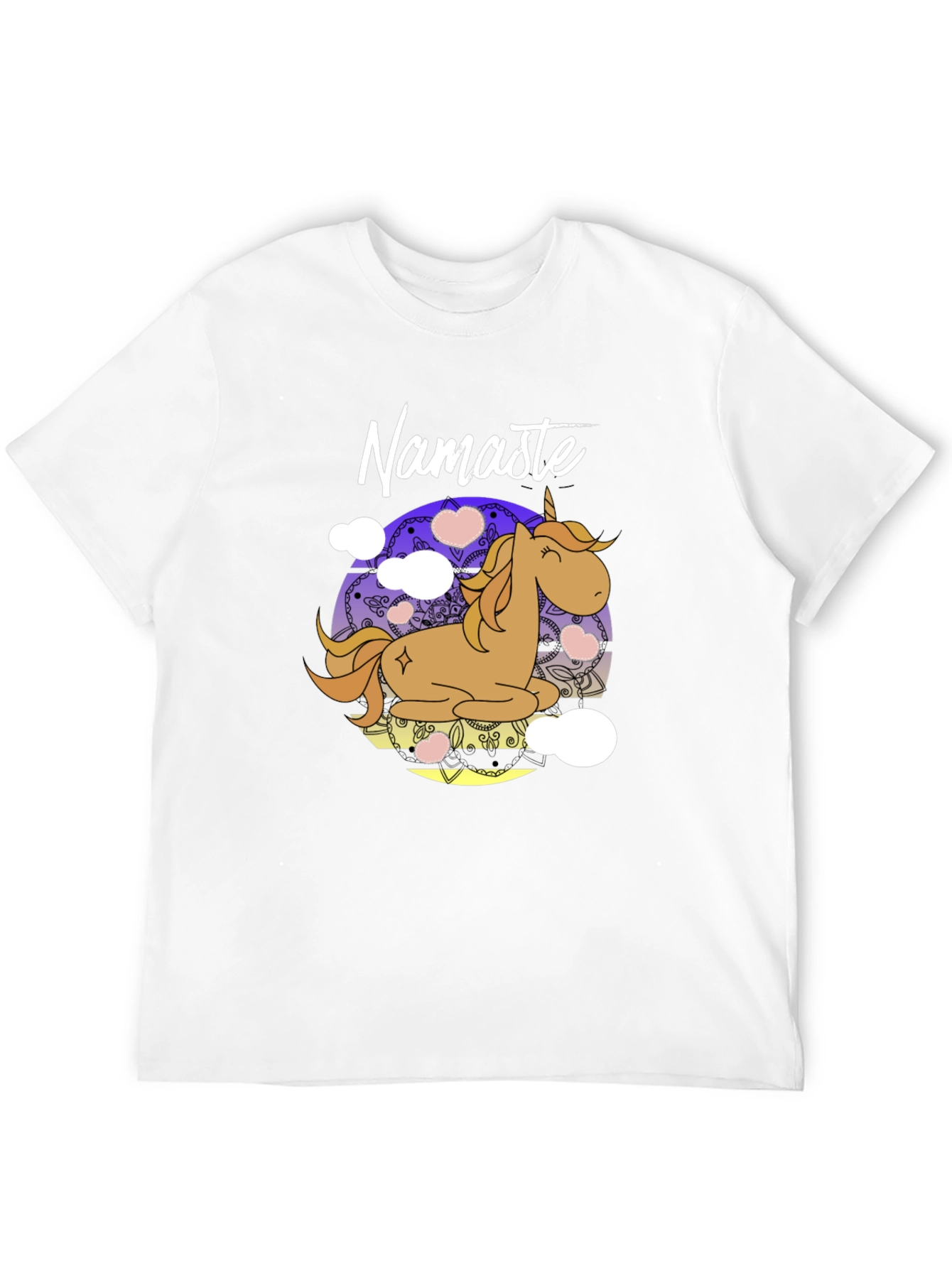 Namaste Unicorn Black T-Shirt