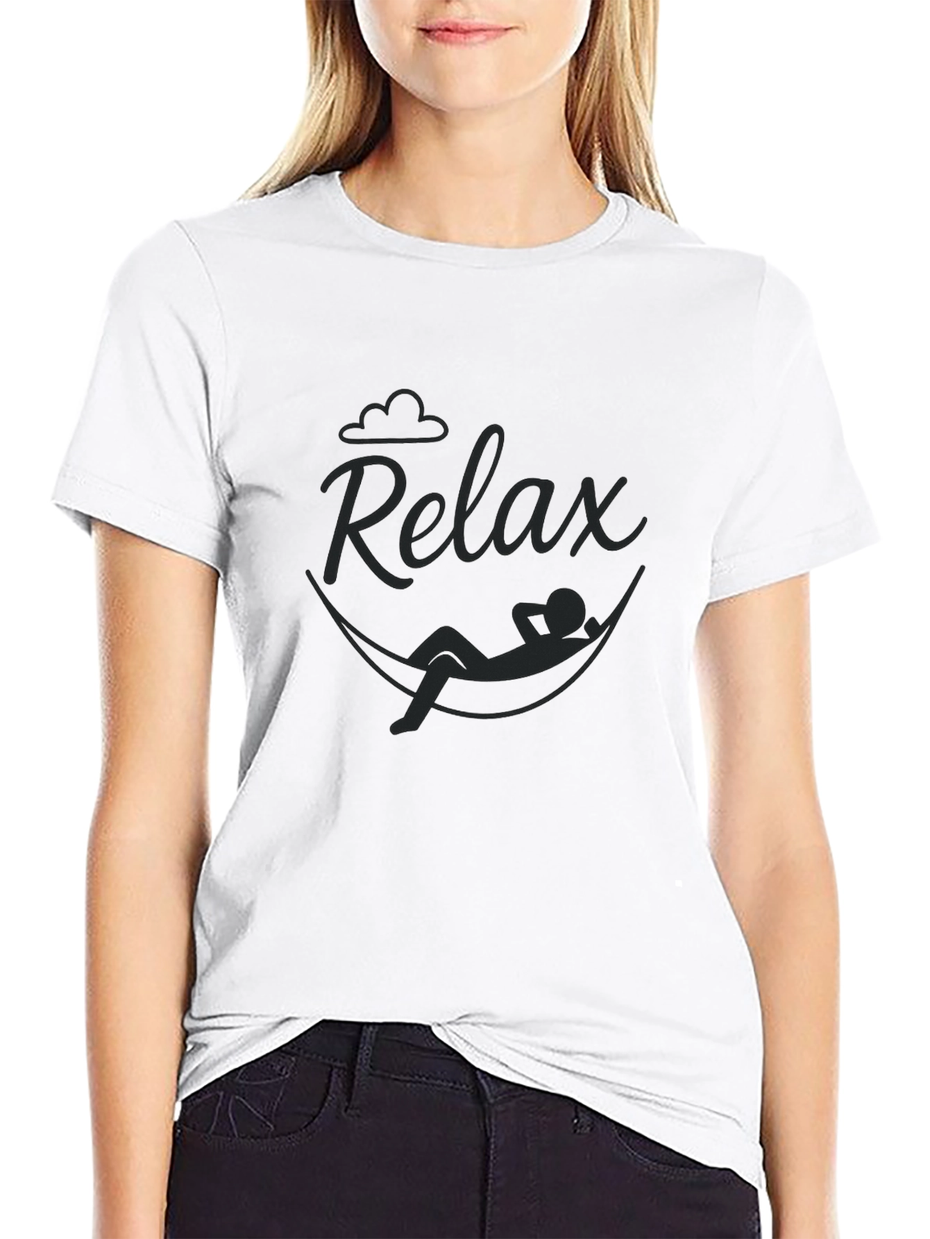 Relax Hammock Black T-Shirt