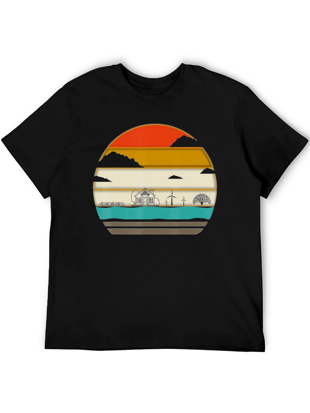 Eco-Friendly T-Shirt: Solar & Wind Power