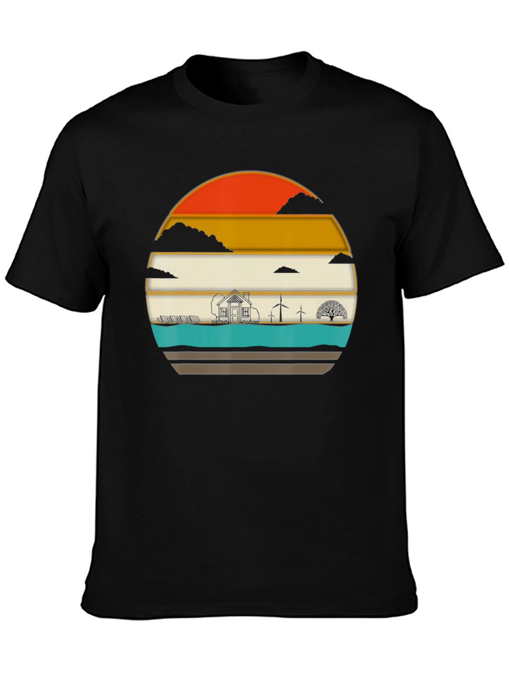 Eco-Friendly T-Shirt: Solar & Wind Power