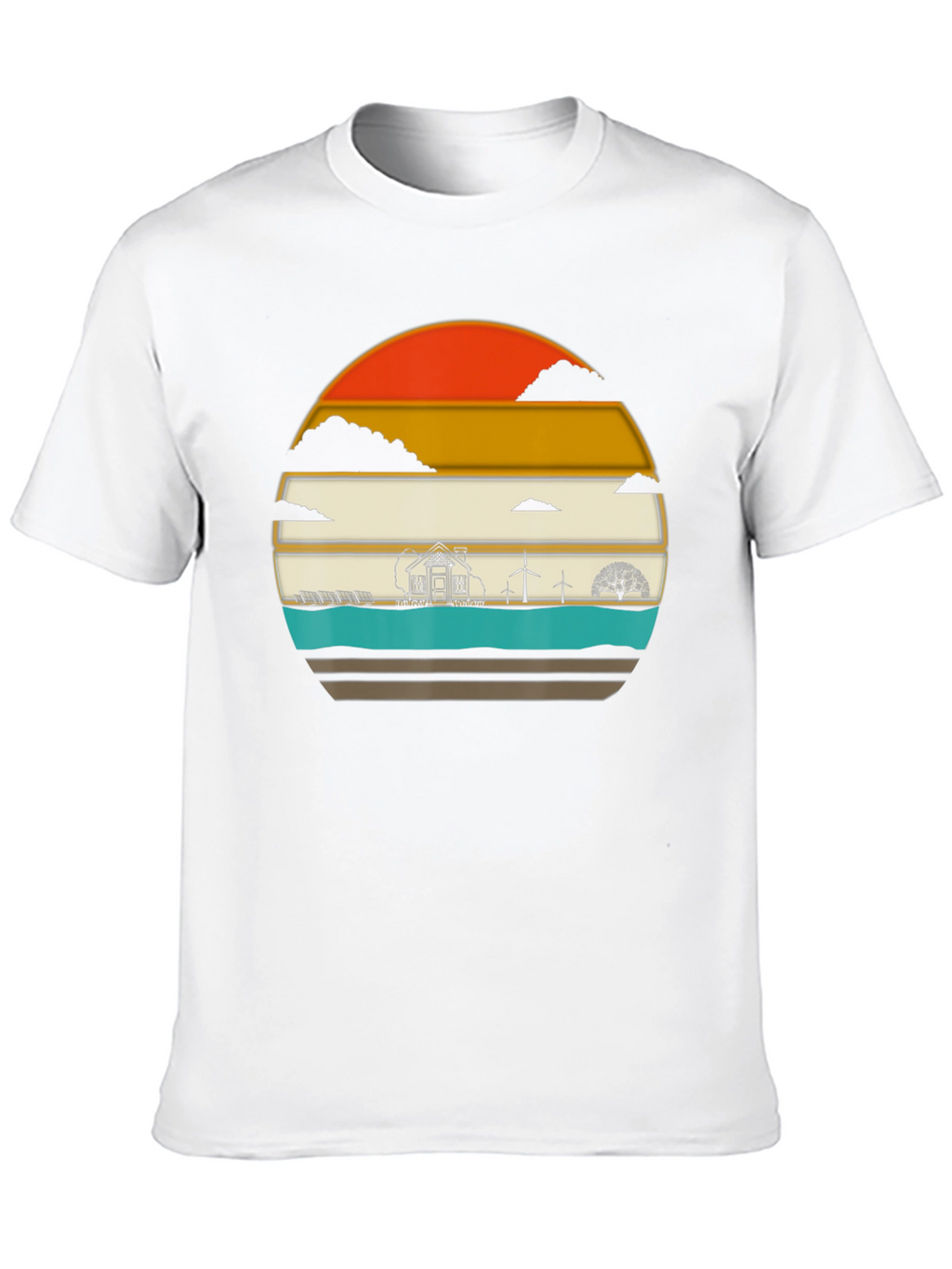 Eco-Friendly T-Shirt: Solar & Wind Power