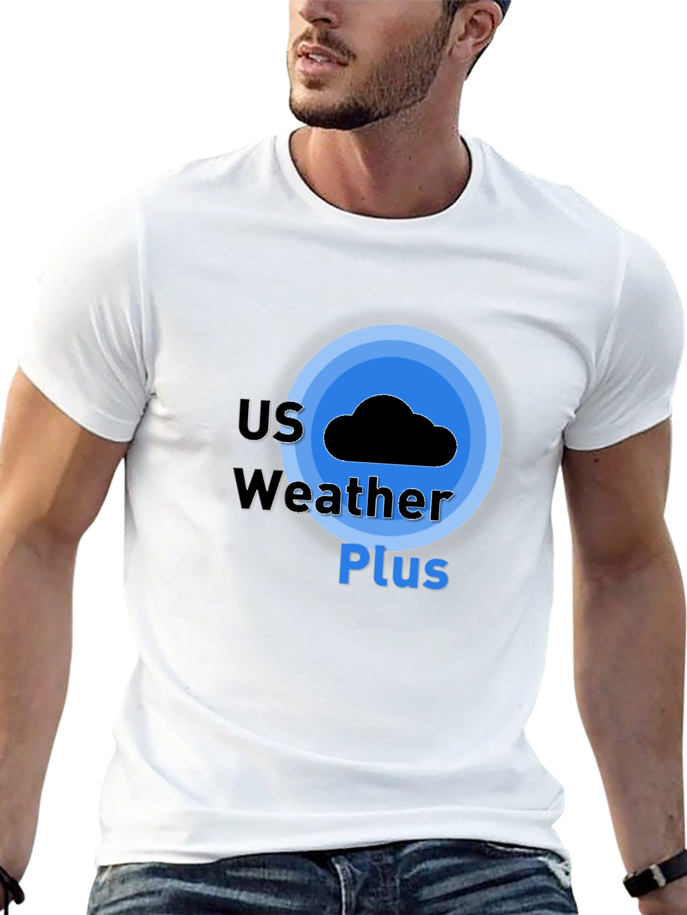 US Weather Plus Graphic Tee - Black