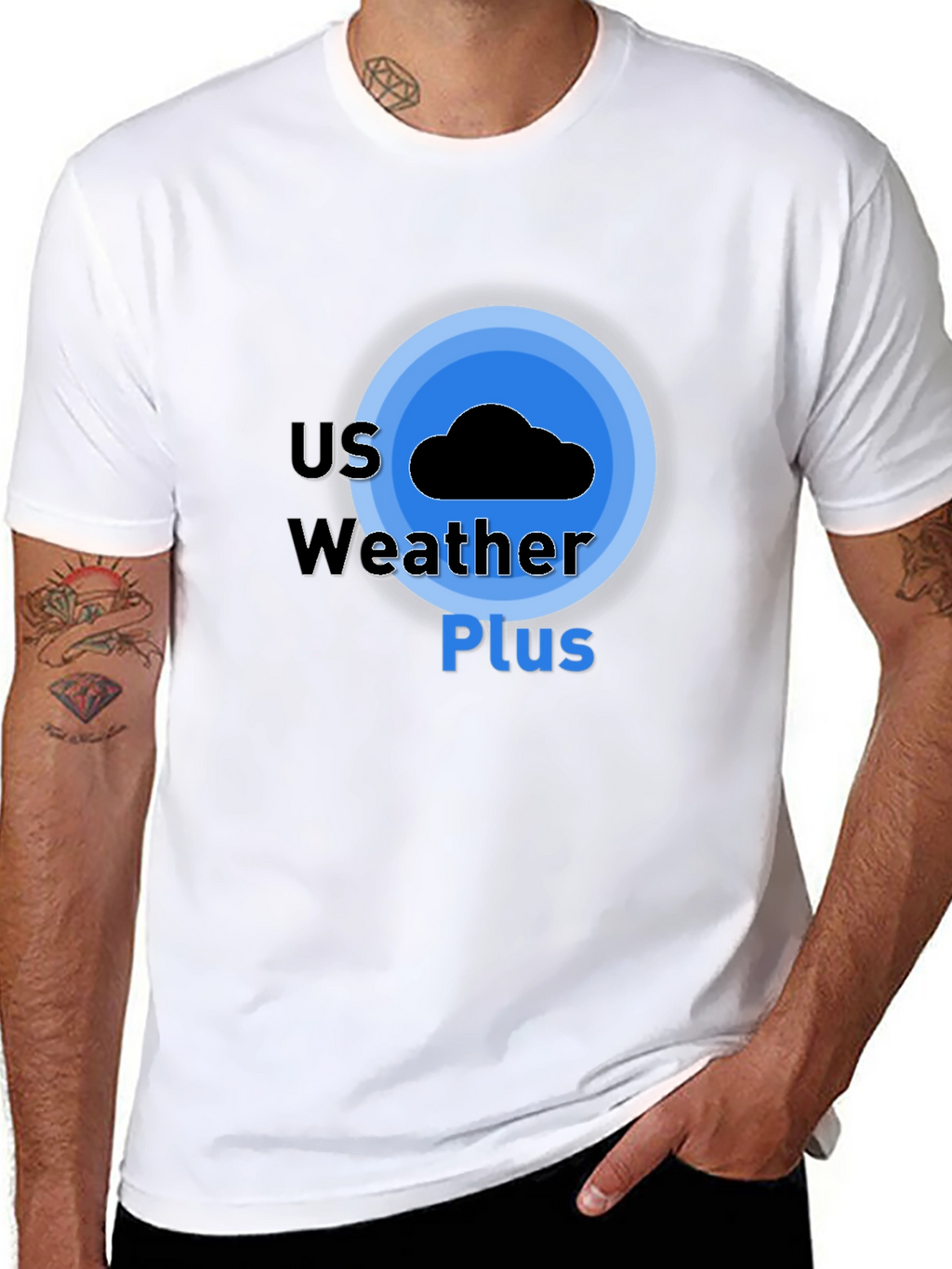 US Weather Plus Graphic Tee - Black