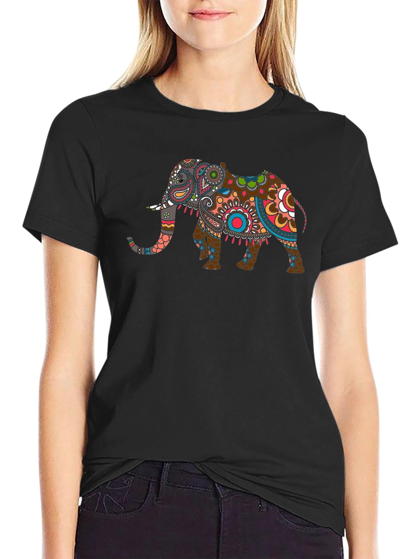 Elephant Mandala T-Shirt - Unique Graphic Tee