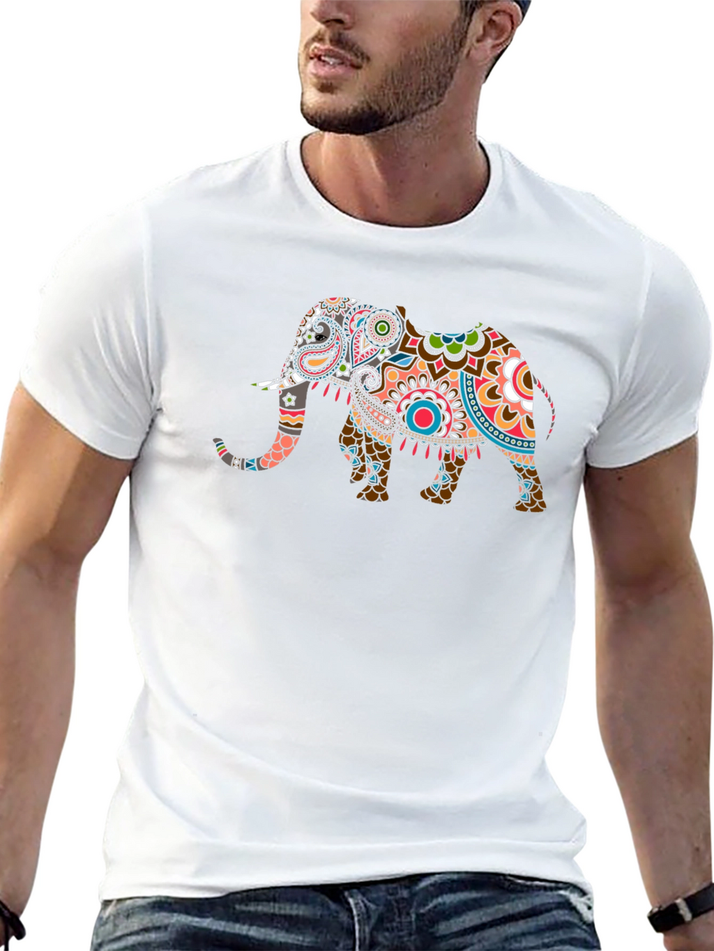 Elephant Mandala T-Shirt - Unique Graphic Tee